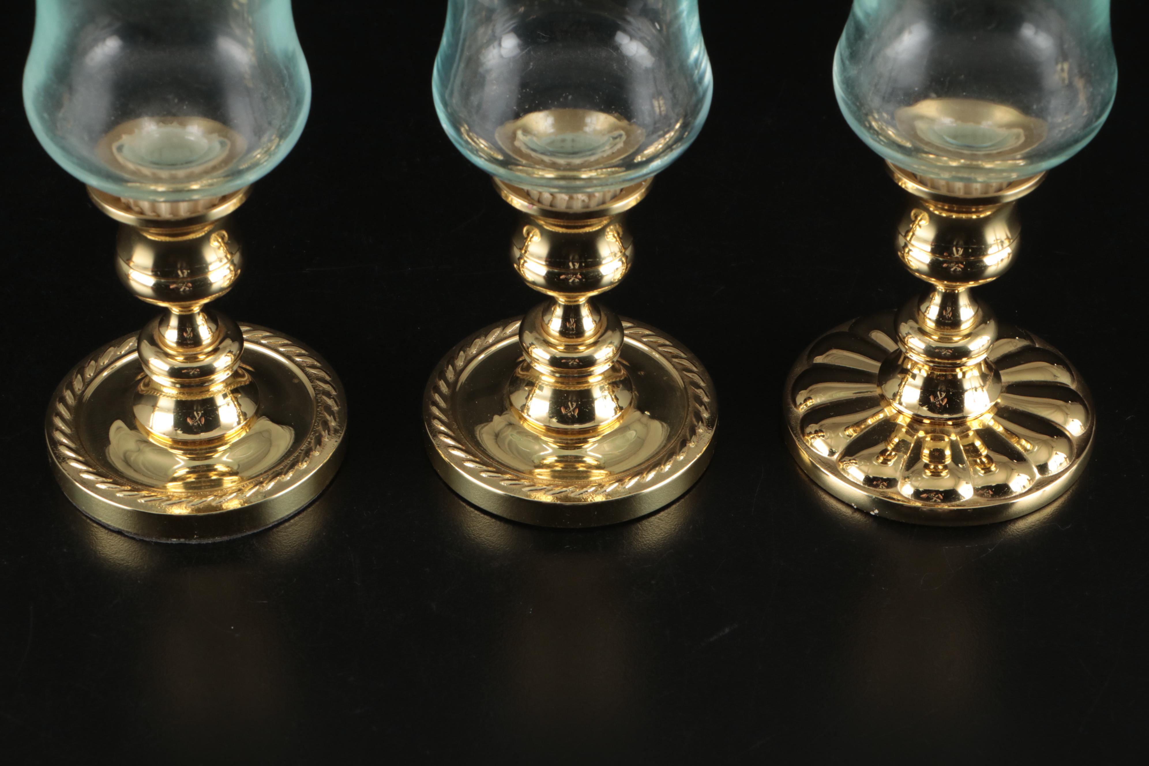 Baldwin and Decorative Crafts Brass Finish Candle Holders