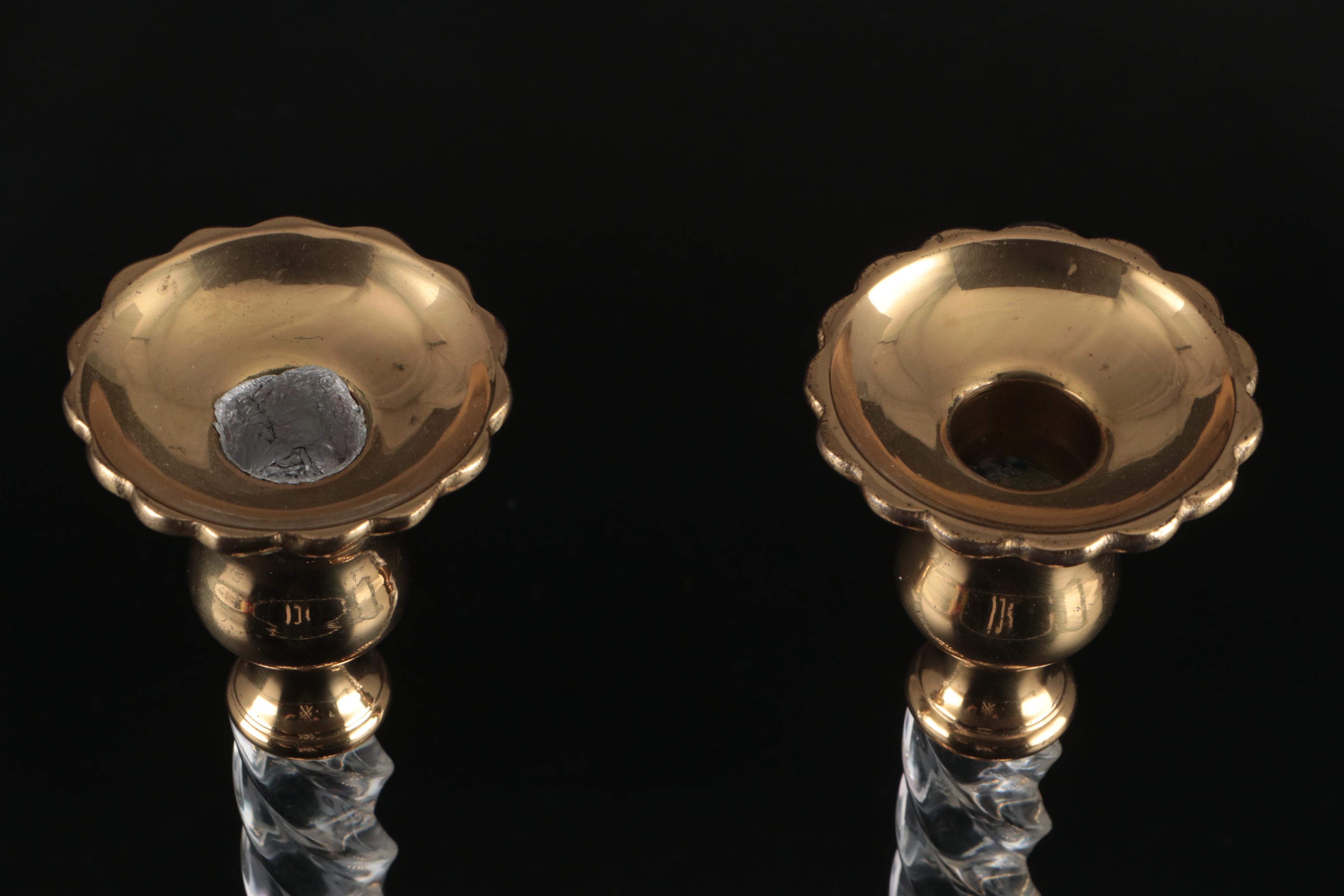 Baldwin and Decorative Crafts Brass Finish Candle Holders