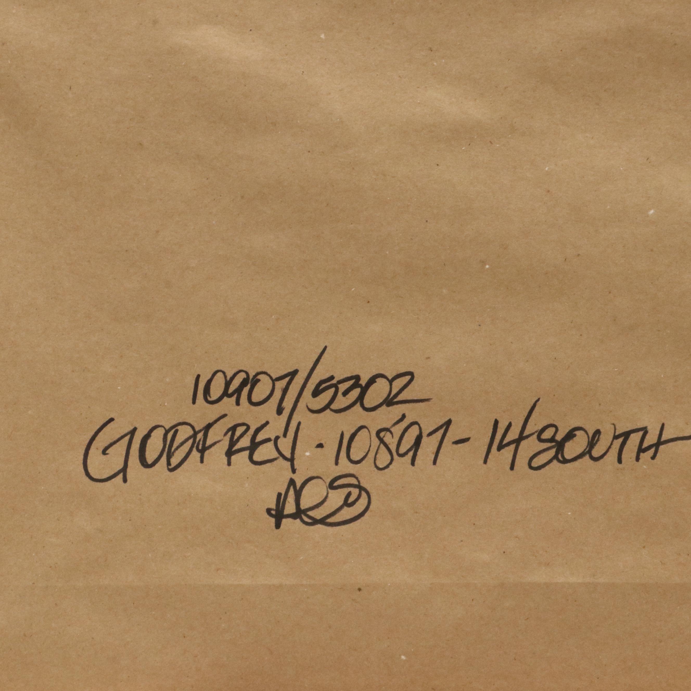 Abstract Mixed Media Painting of Floral Still Life, 21st Century