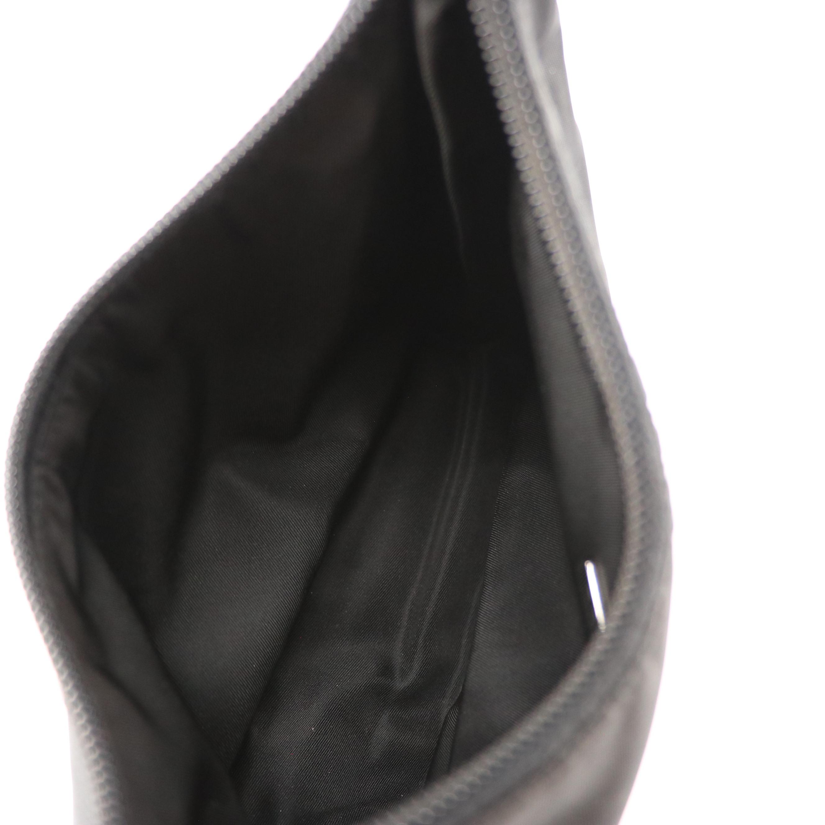 Prada Mini Hobo Shoulder Bag in Black Tessuto Nylon