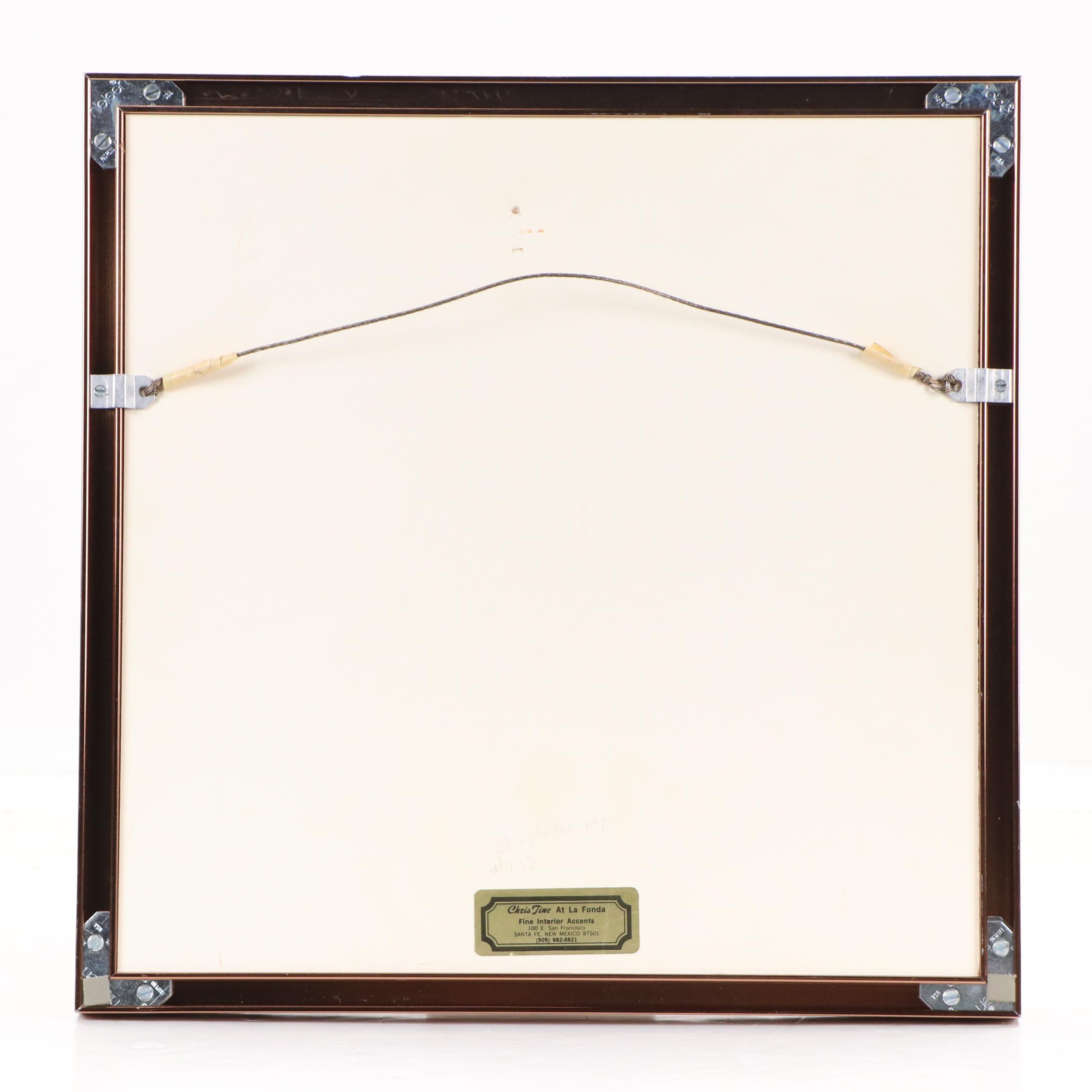 Cleo Teissedre Painted Tile "Storyteller Papa," 1985