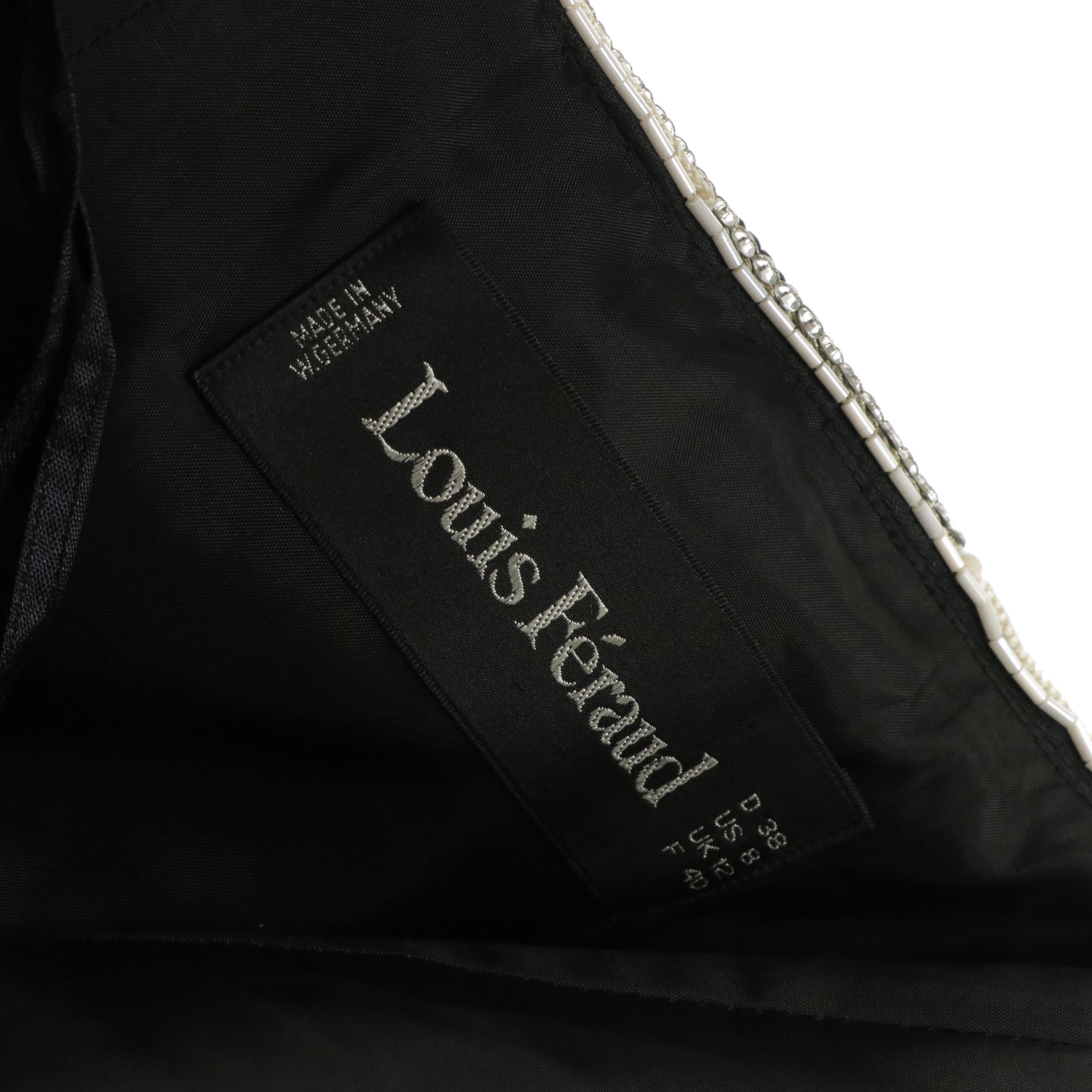 Louis Féraud Floral Bead/Sequin Embellished and Embroidered Party Dress, 1980s