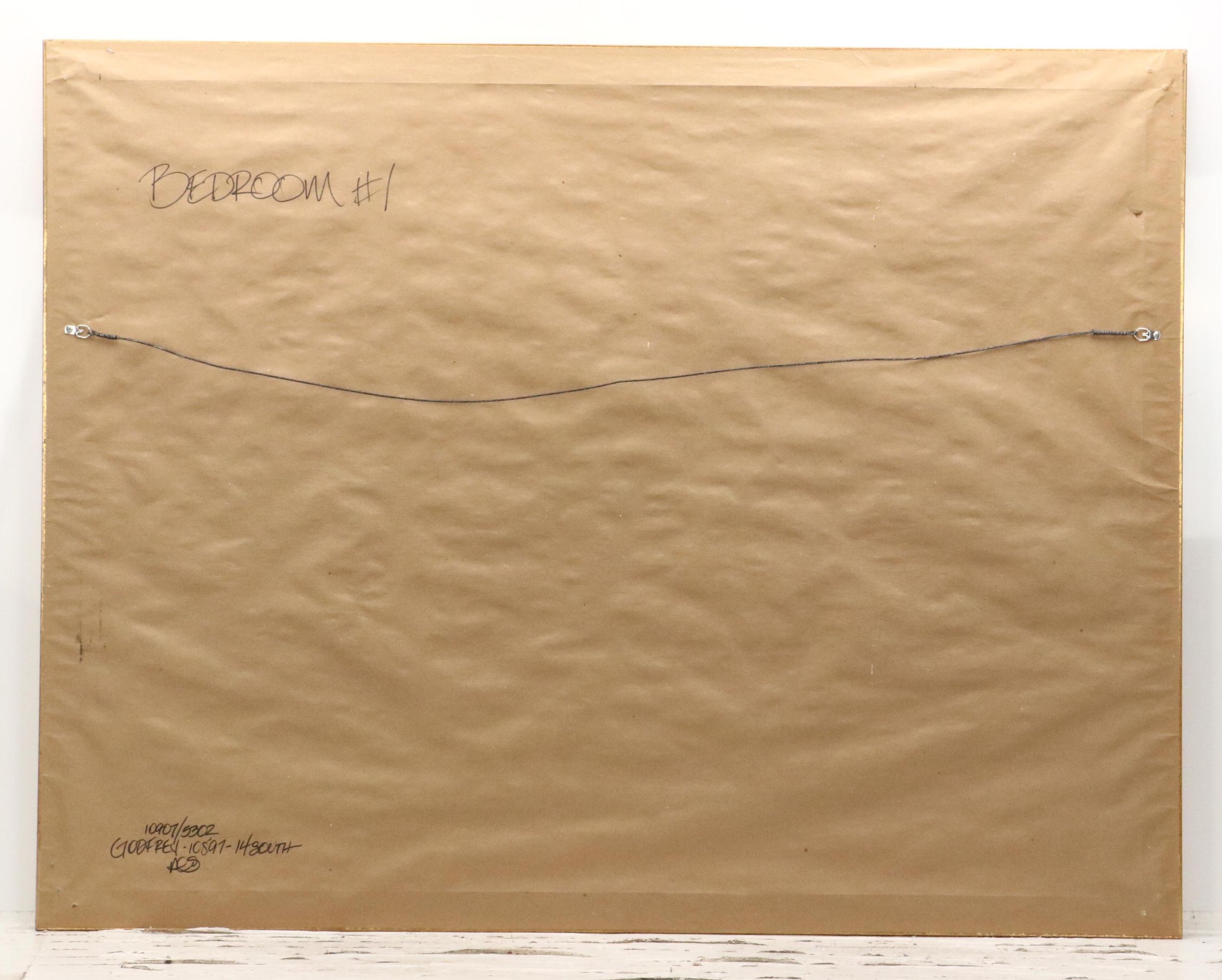 Abstract Mixed Media Painting of Floral Still Life, 21st Century