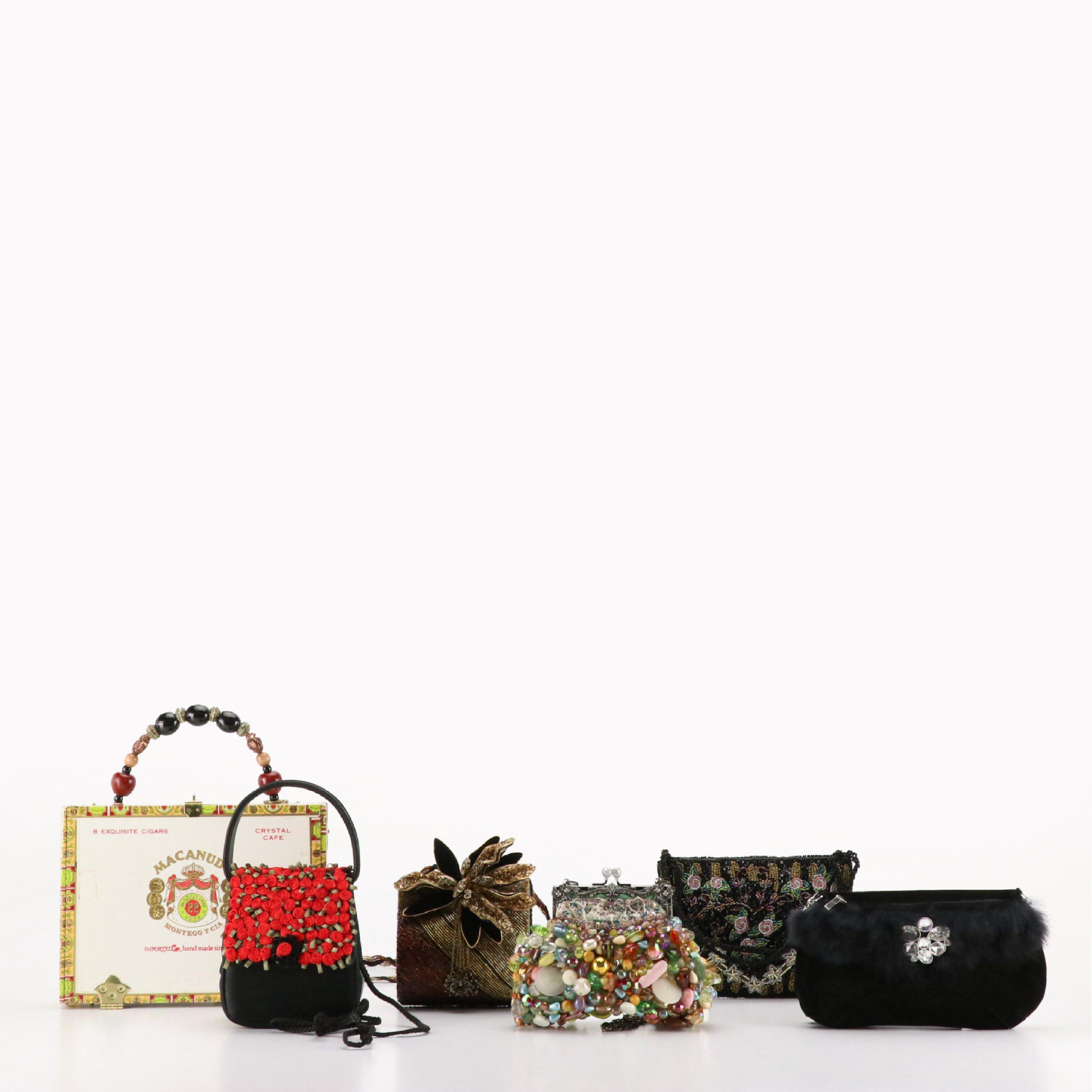 Swarovski Crystal Fur Isabella Bag with Mary Frances, Cigar Box Purses and More