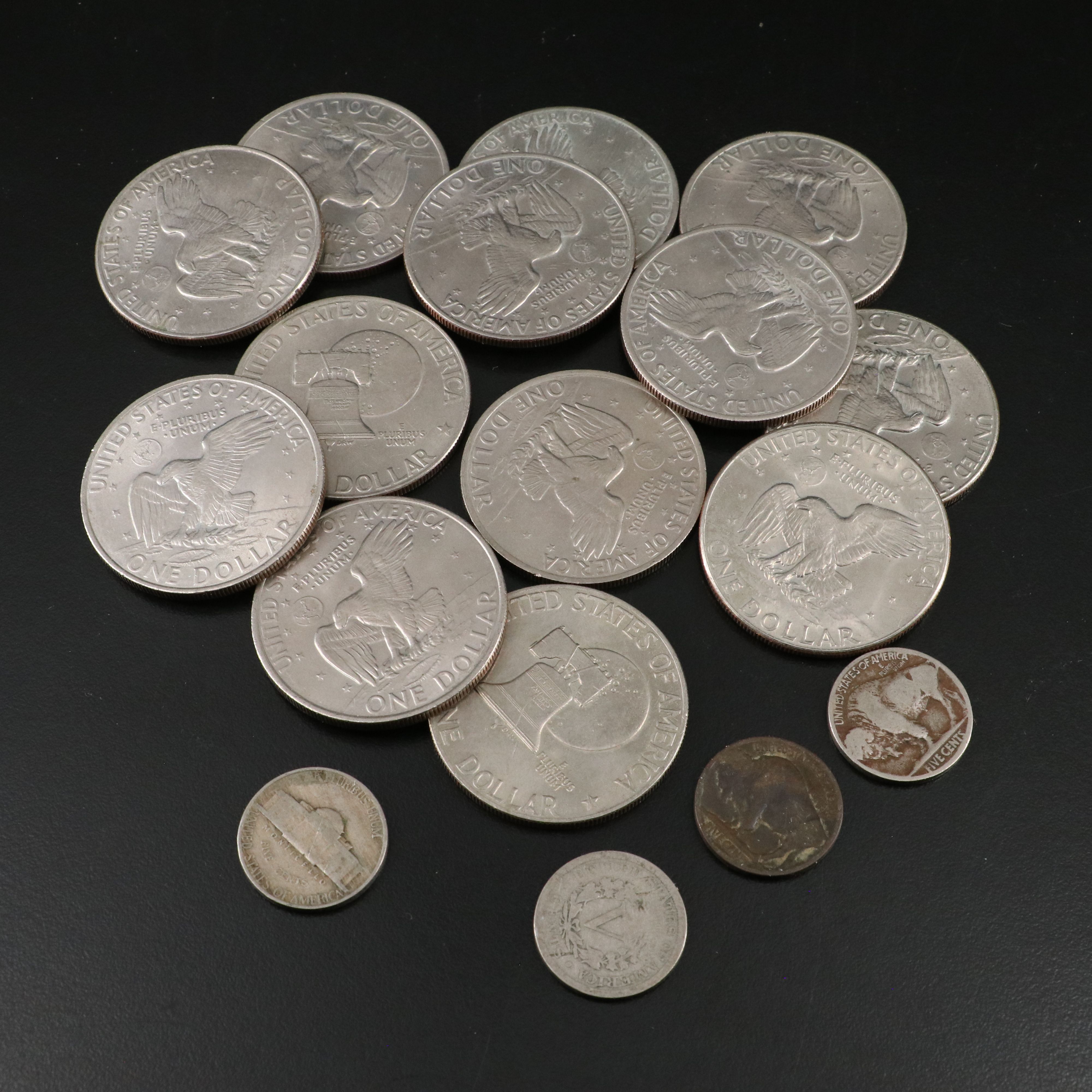 Collection of U.S.and Foreign Coins, Currency, and First Day Covers