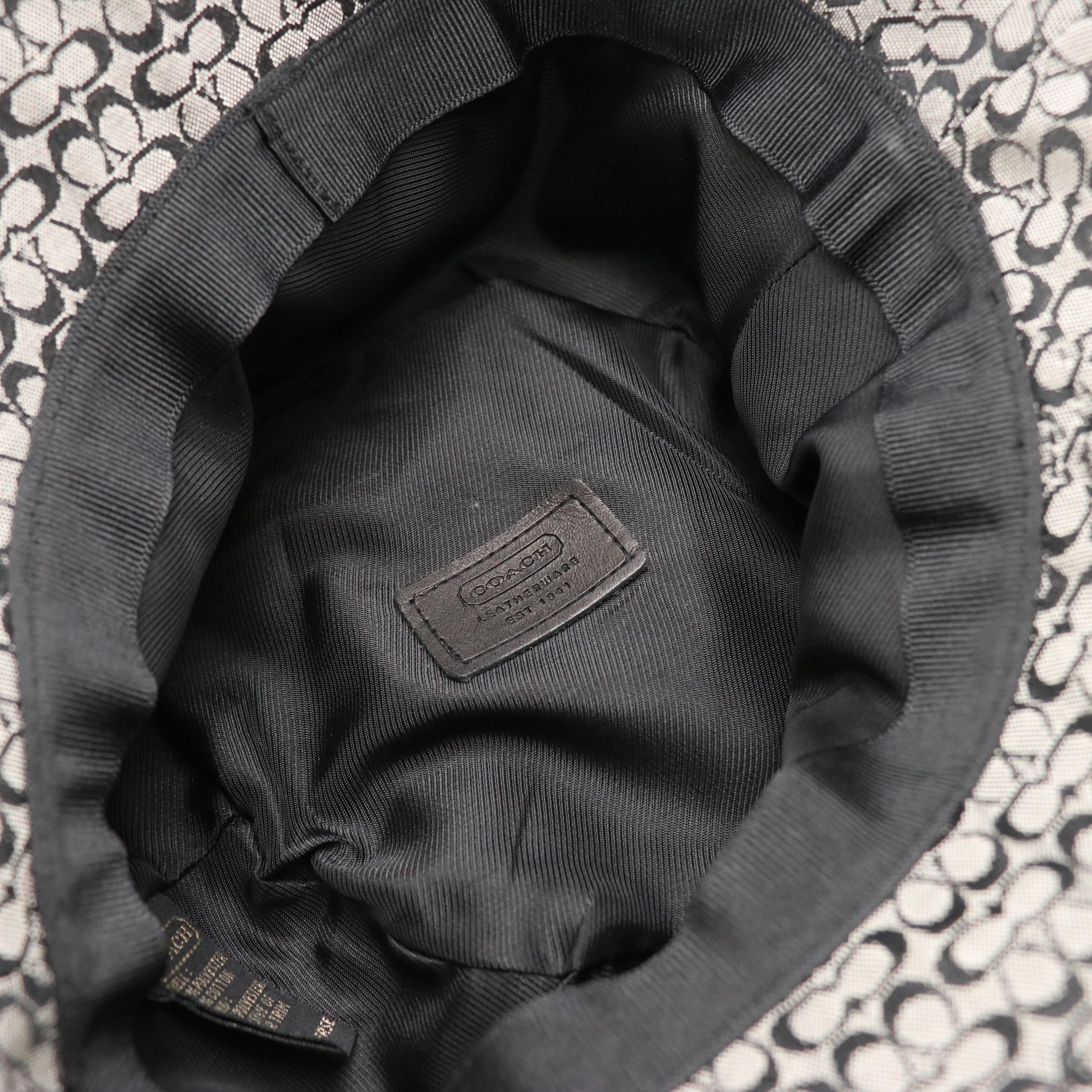 Coach Signature Canvas Bucket Hat and Versace Sequined Sleep Mask in Box