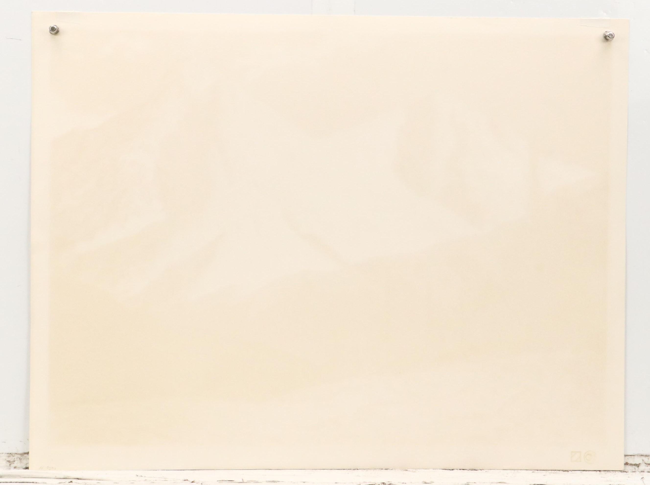 American School Color Lithograph Landscape "Mountain Majesty," 1977