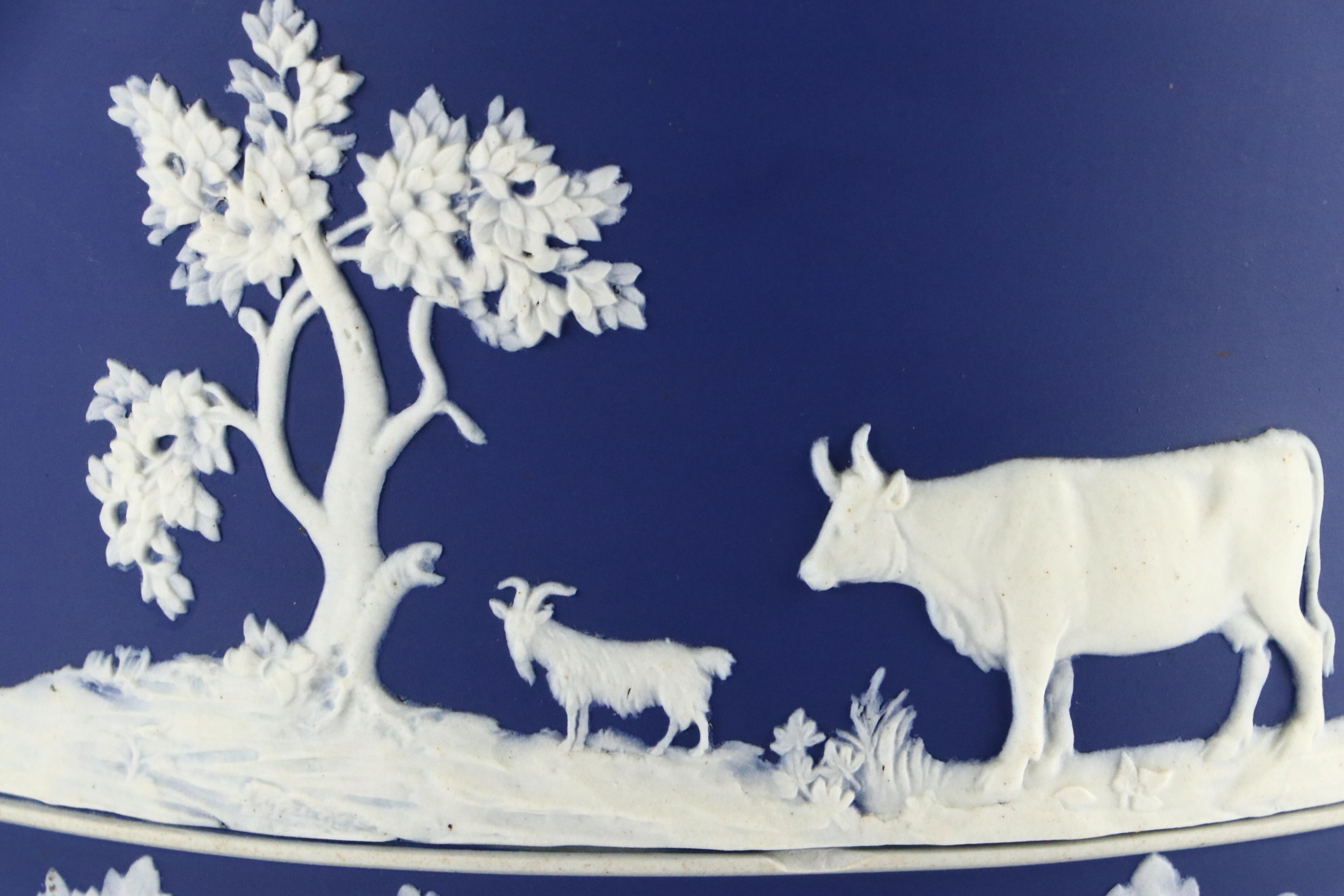 English Jasperware Cheese Dome, 19th Century