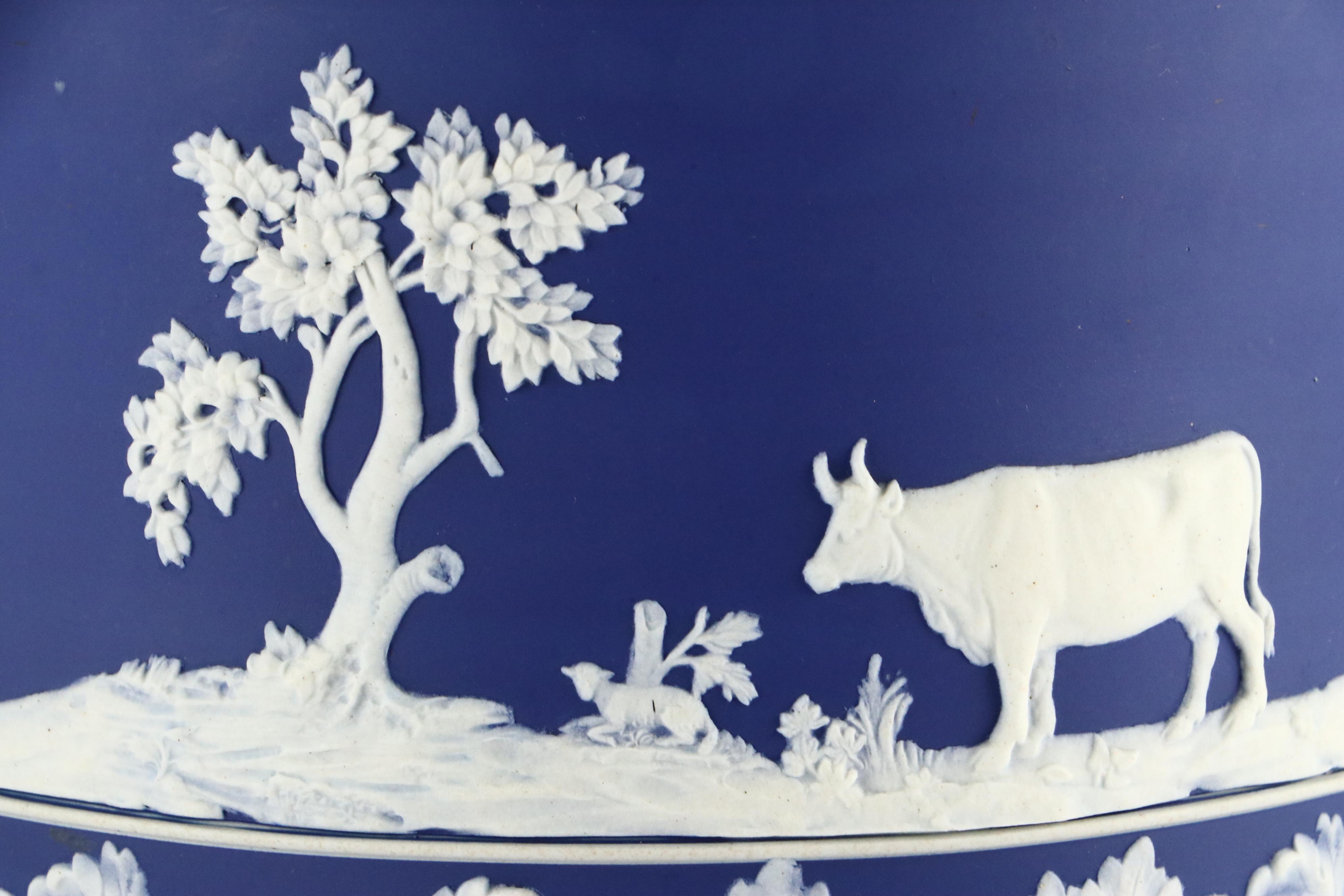 English Jasperware Cheese Dome, 19th Century