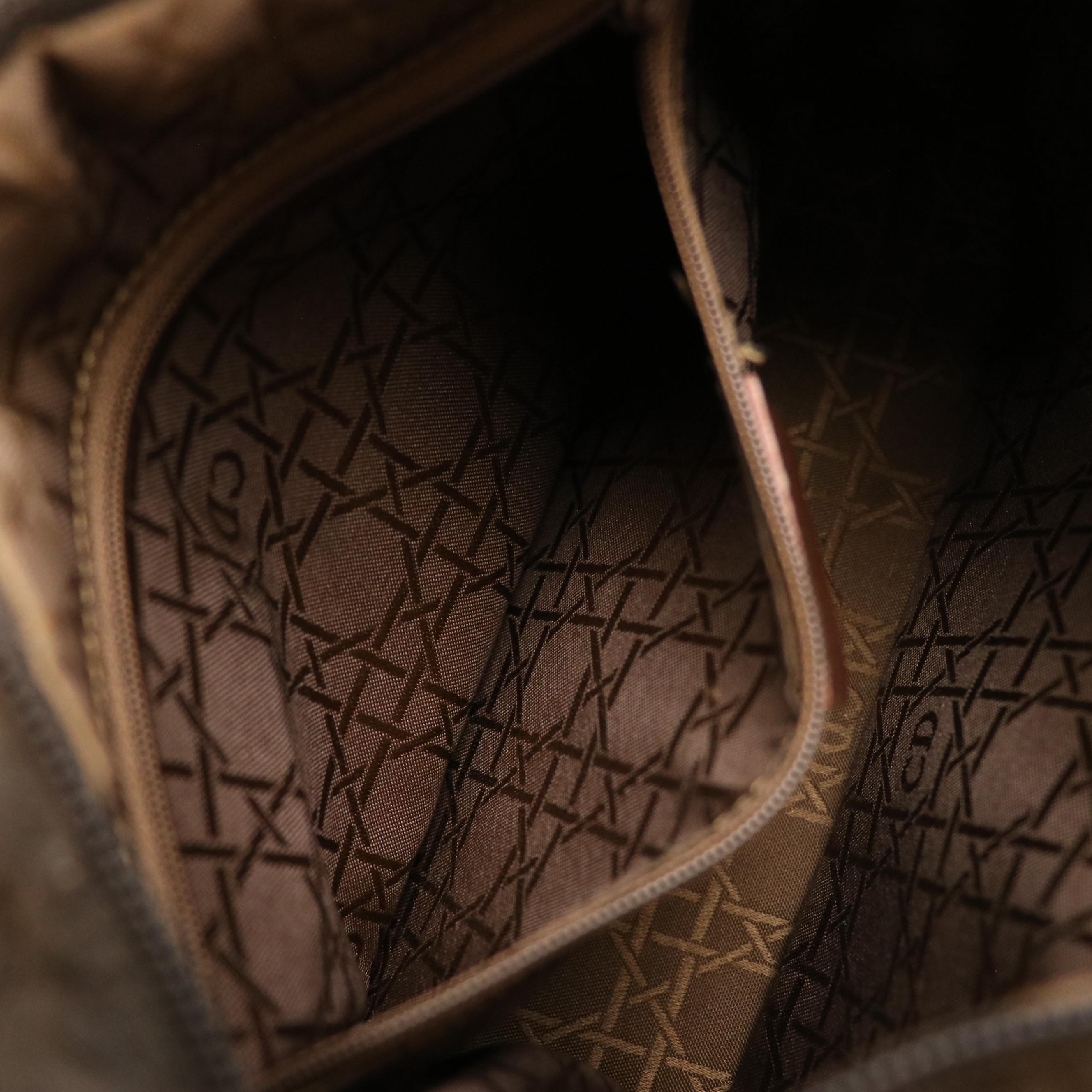 Christian Dior Lady Dior Handbag in Dark Brown Cannage Quilted Nylon