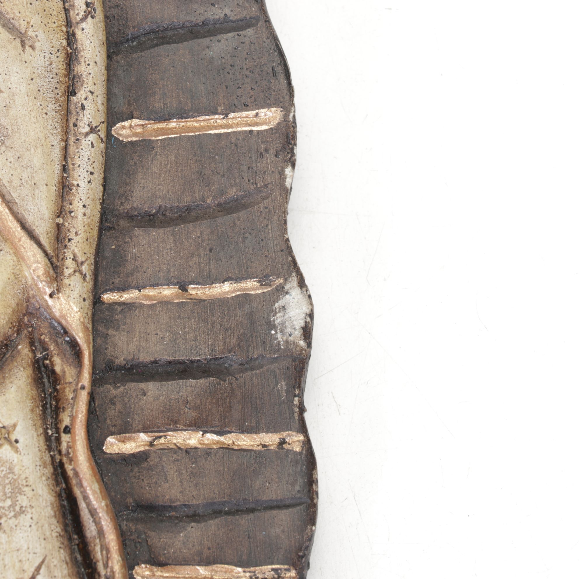 Catholic "Our Lady of Guadalupe" Painted Cast Plaster Wall Plaque