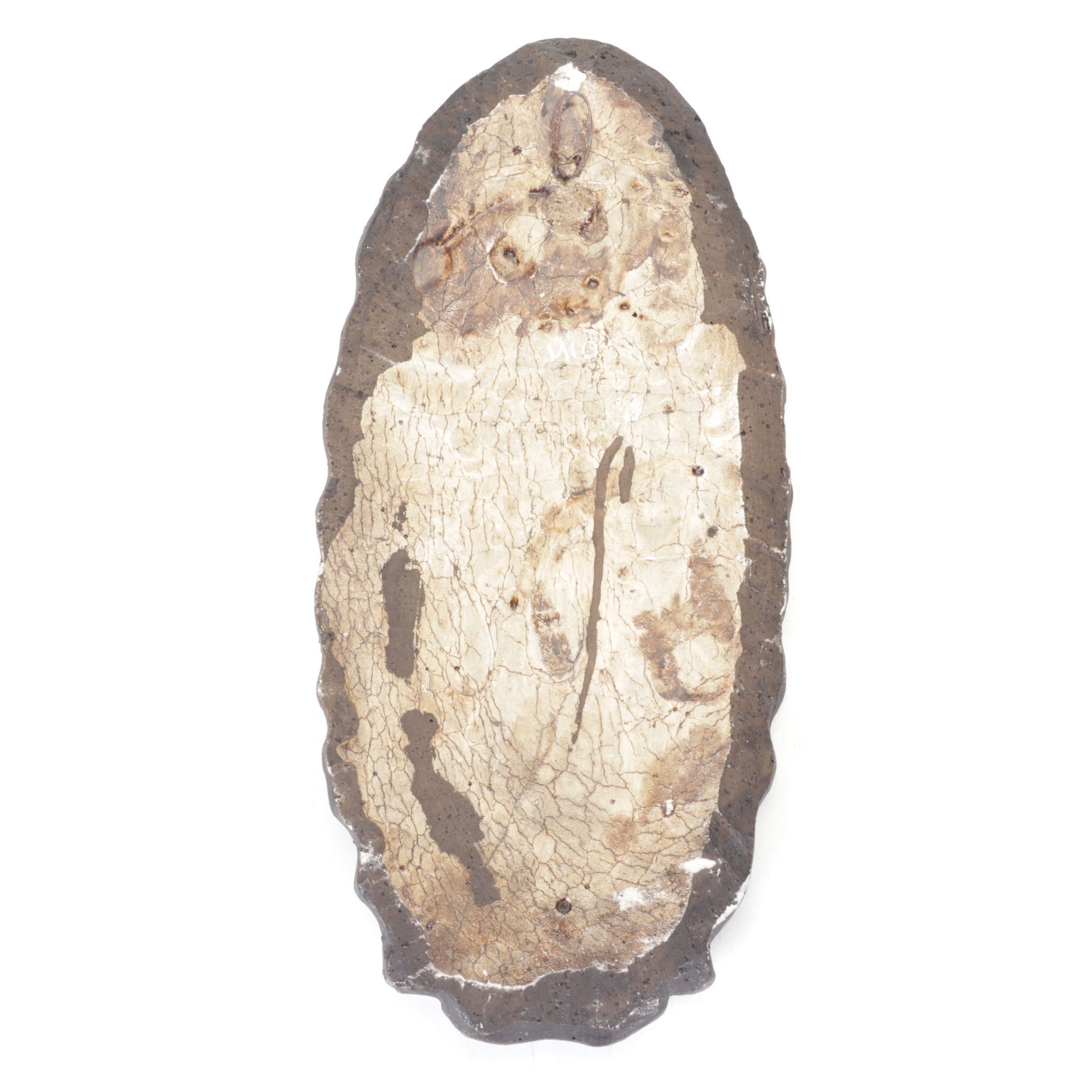 Catholic "Our Lady of Guadalupe" Painted Cast Plaster Wall Plaque