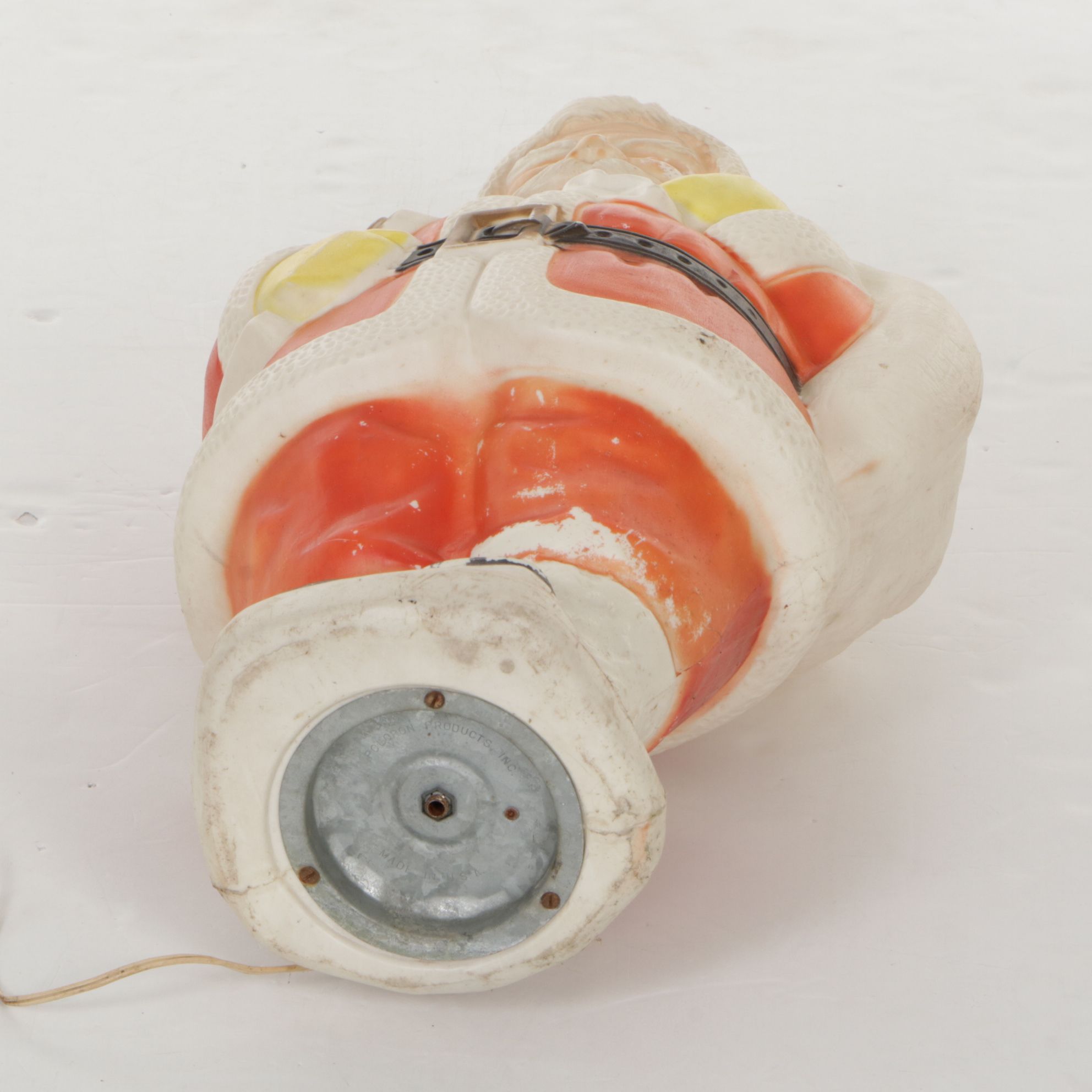 Poloron Lighted Blow Mold Santa Holding Gifts