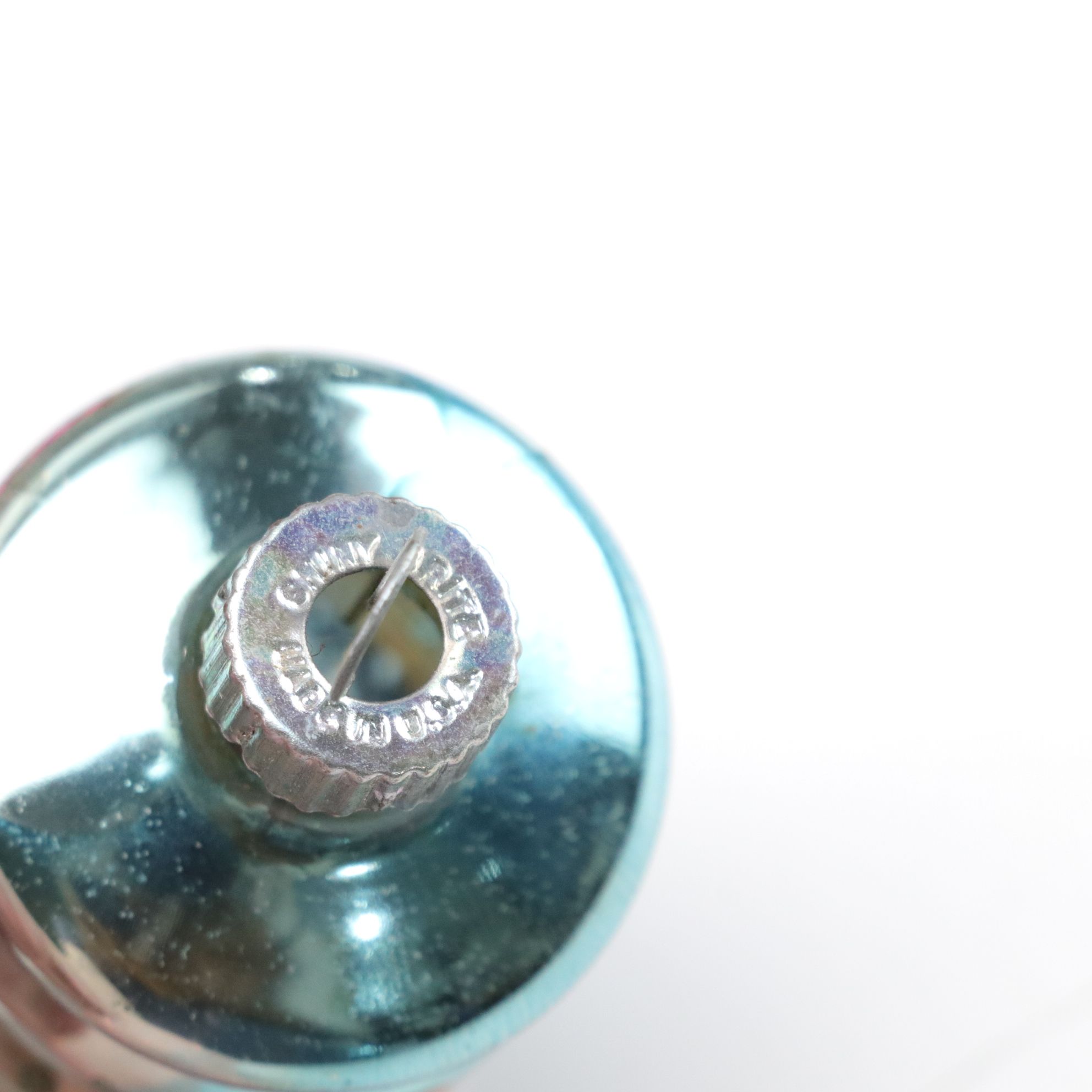 Shiny Brite and West German Hand-Blown Glass Embellished Glitter Ornaments