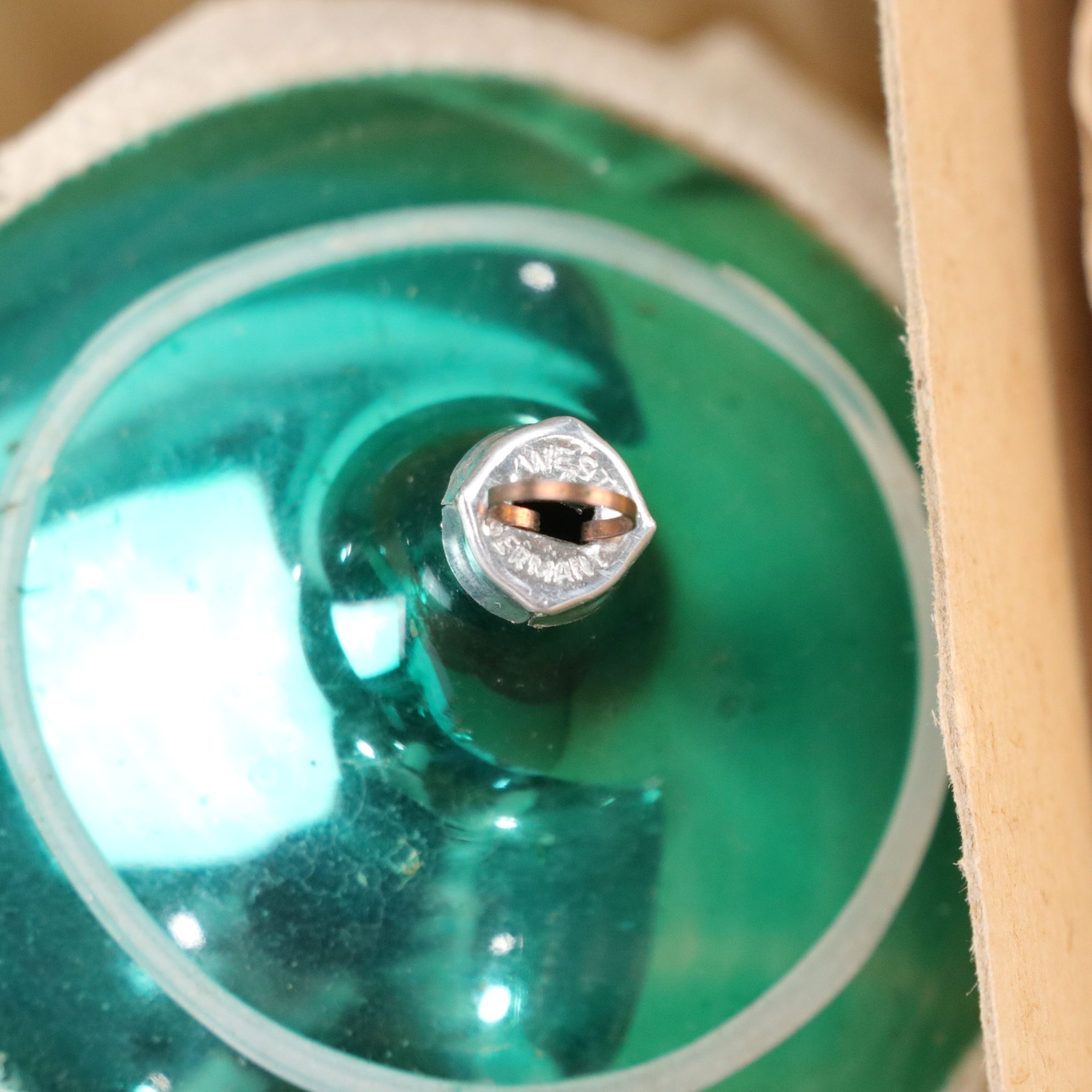 Shiny Brite and West German Hand-Blown Glass Embellished Glitter Ornaments