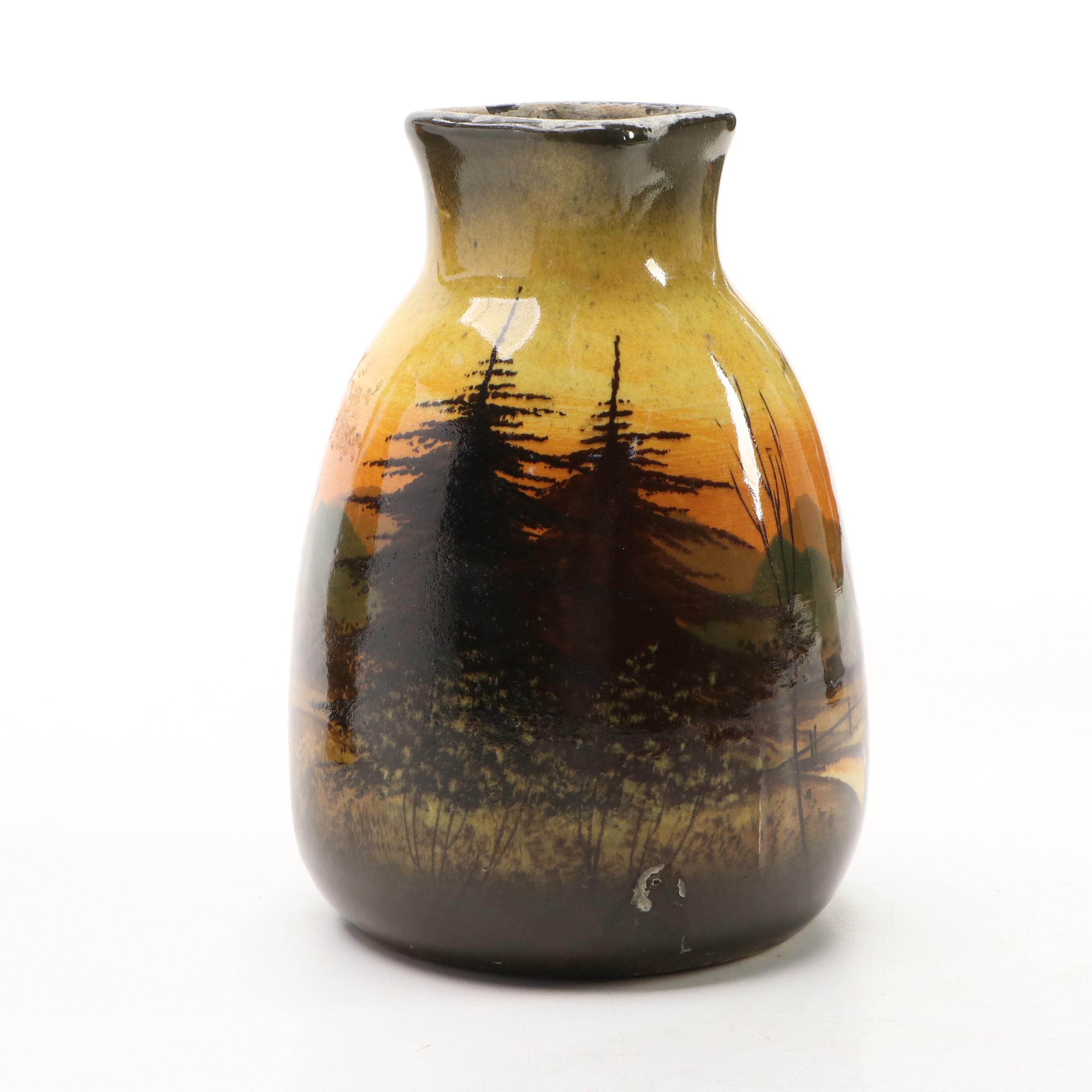 Schramberg German Majolica Vases, Early to Mid-20th Century