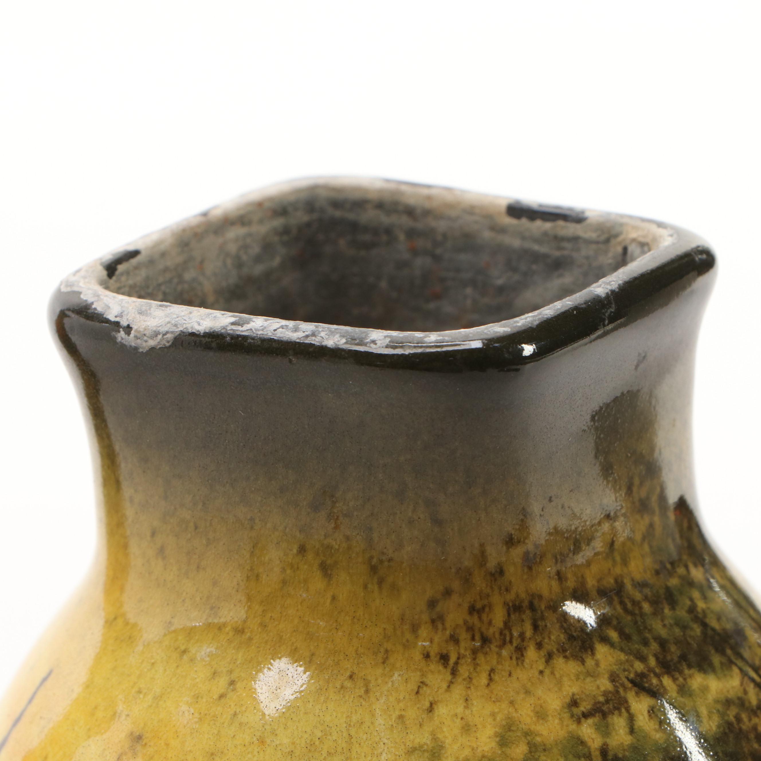 Schramberg German Majolica Vases, Early to Mid-20th Century