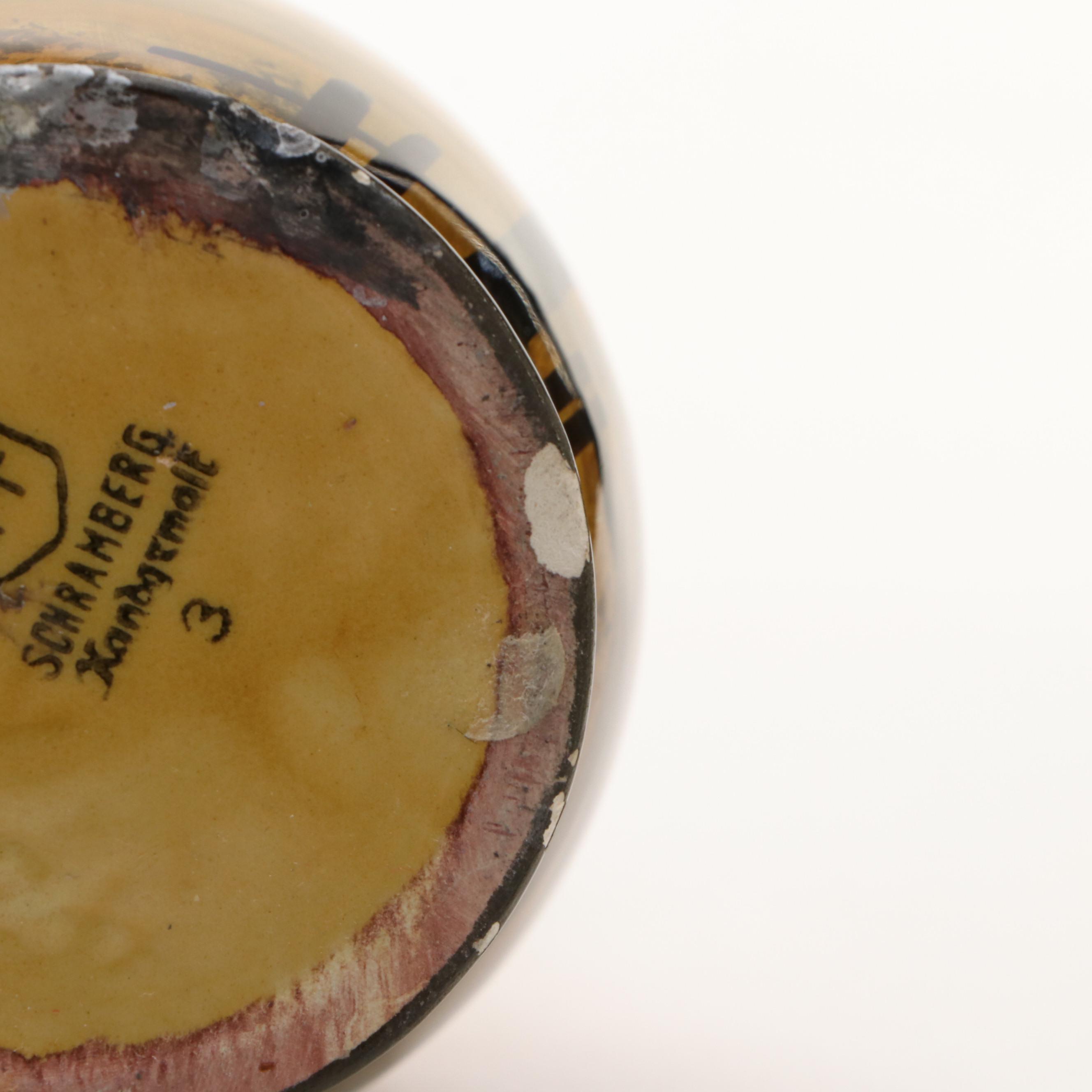 Schramberg German Majolica Vases, Early to Mid-20th Century