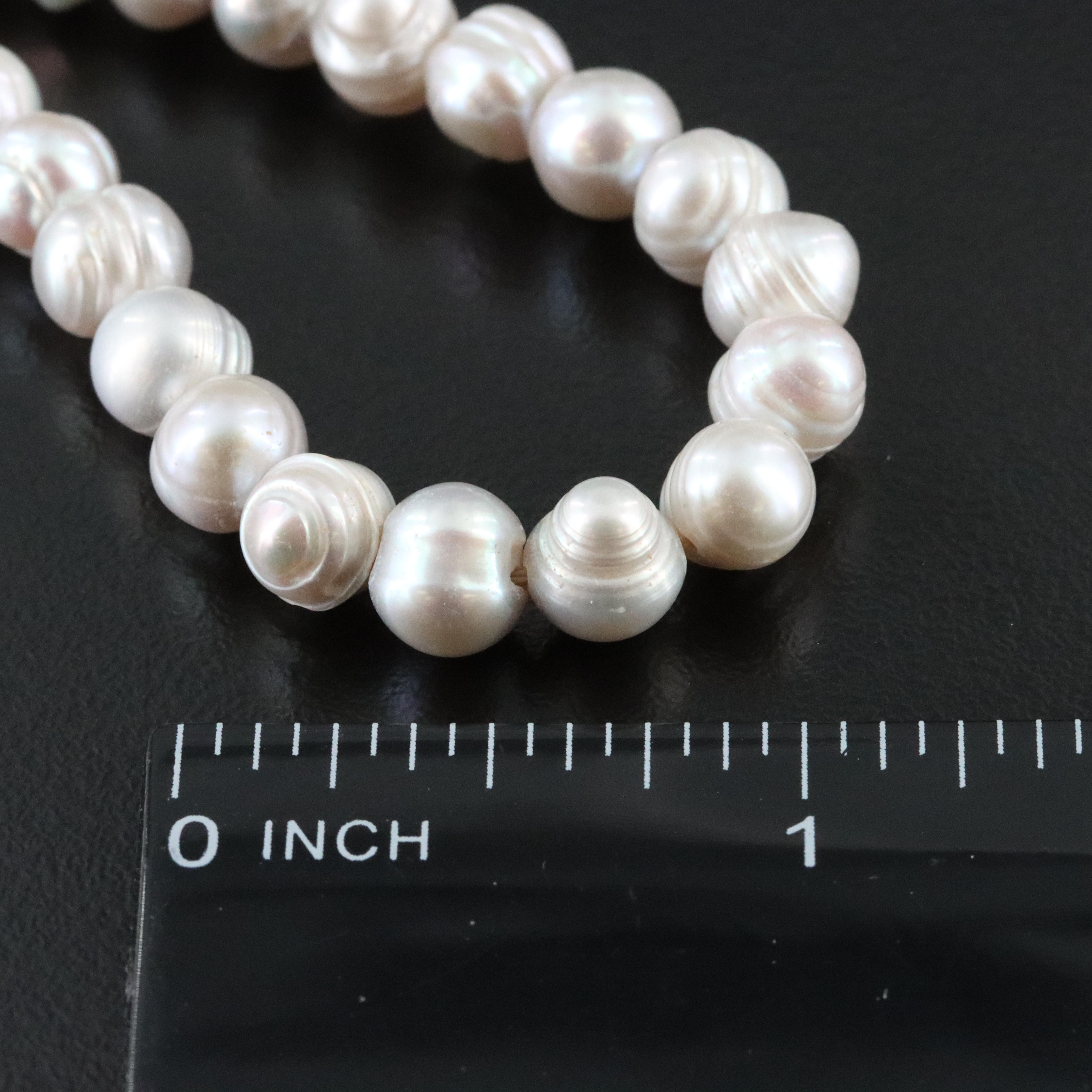 Pearl Necklace with 14K Clasp