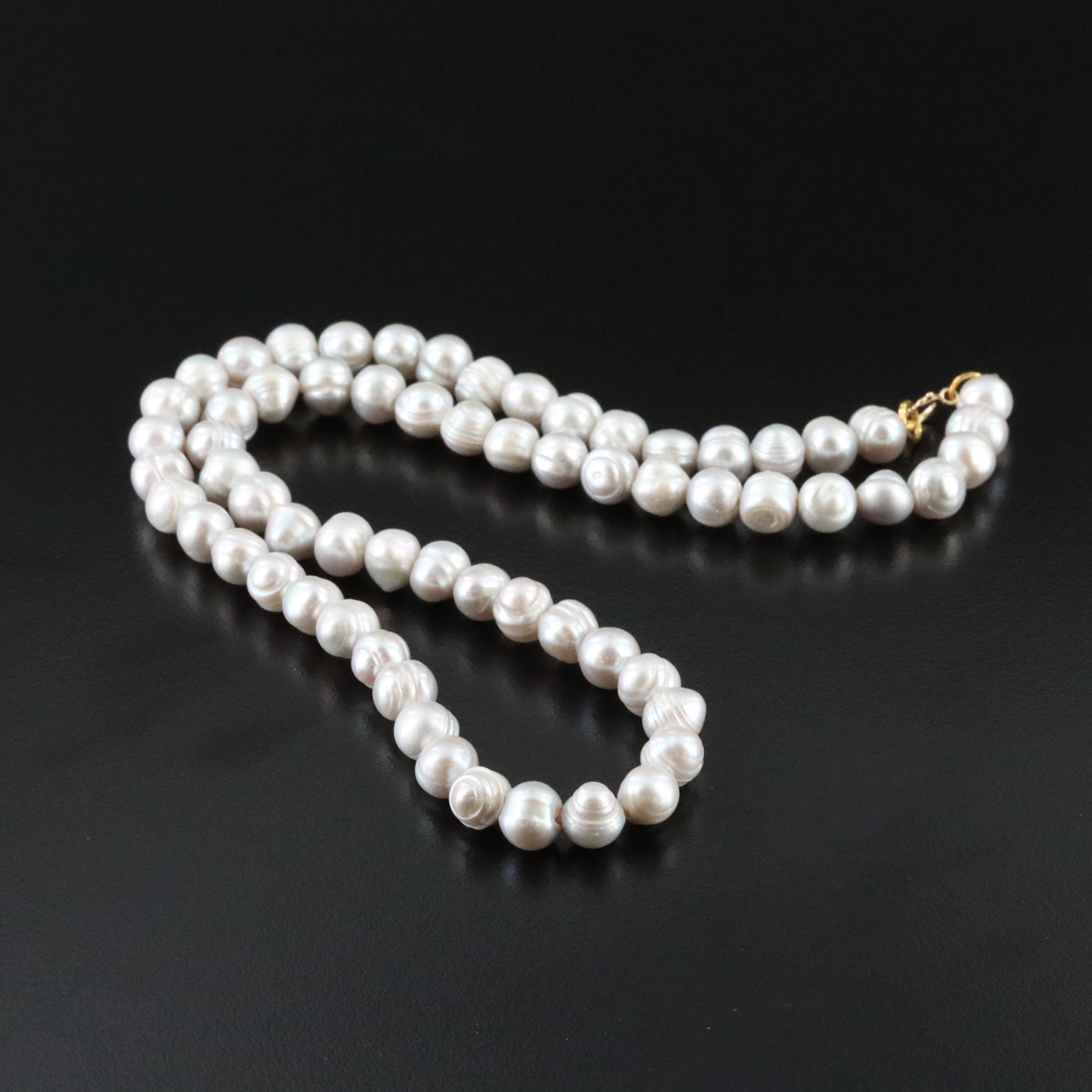 Pearl Necklace with 14K Clasp