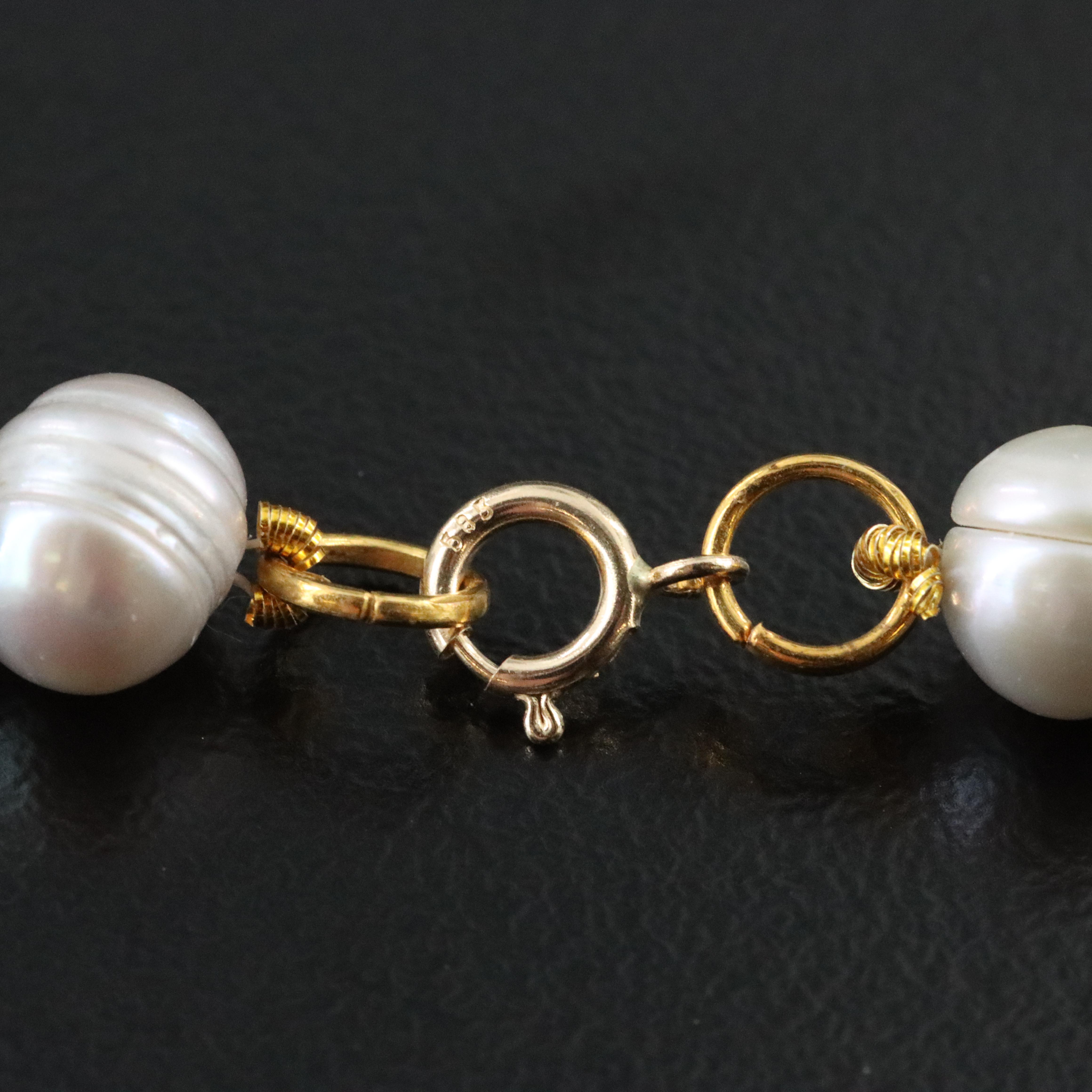 Pearl Necklace with 14K Clasp