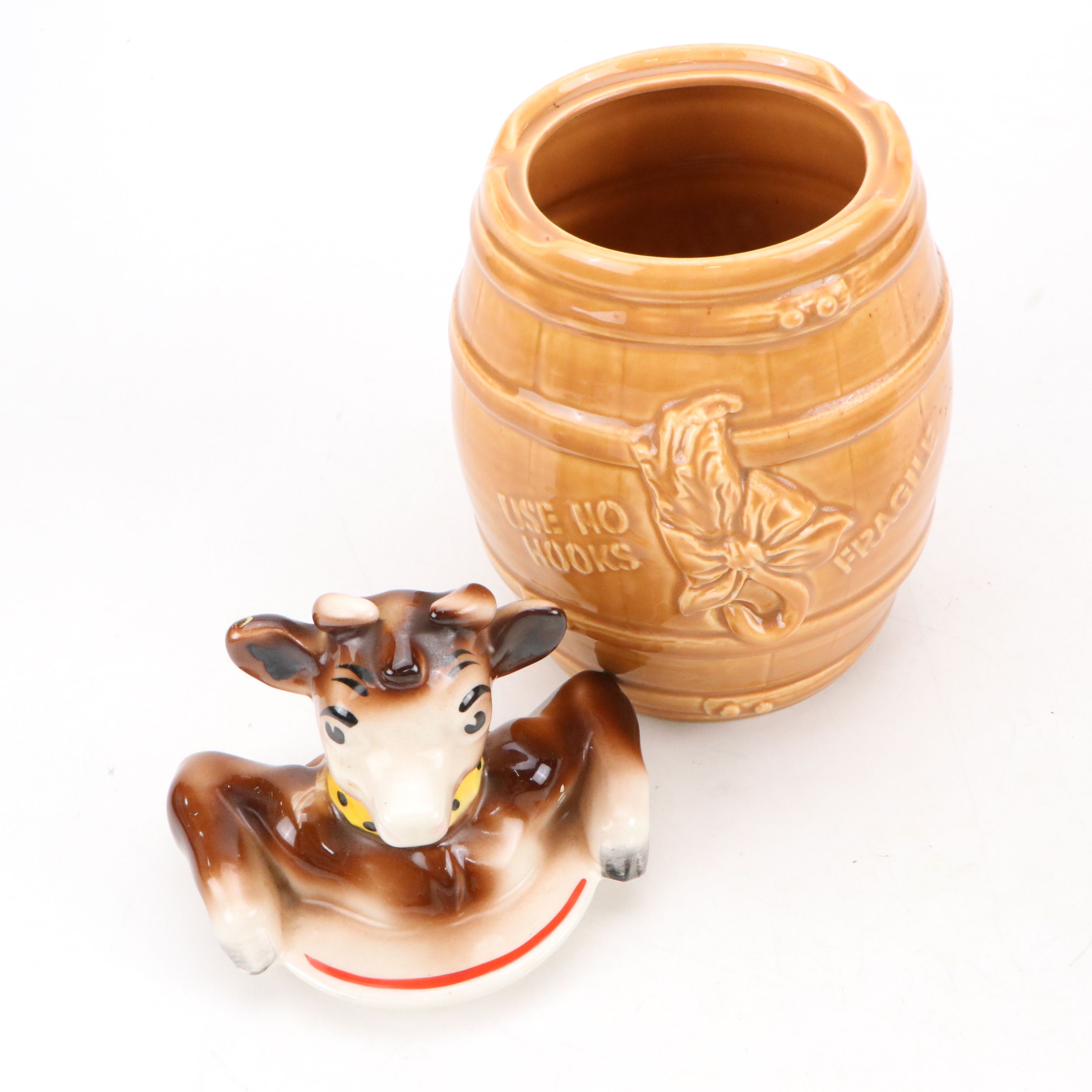 Borden "Elsie the Cow" Ceramic Cookie Jar with Mugs and More Collectibles