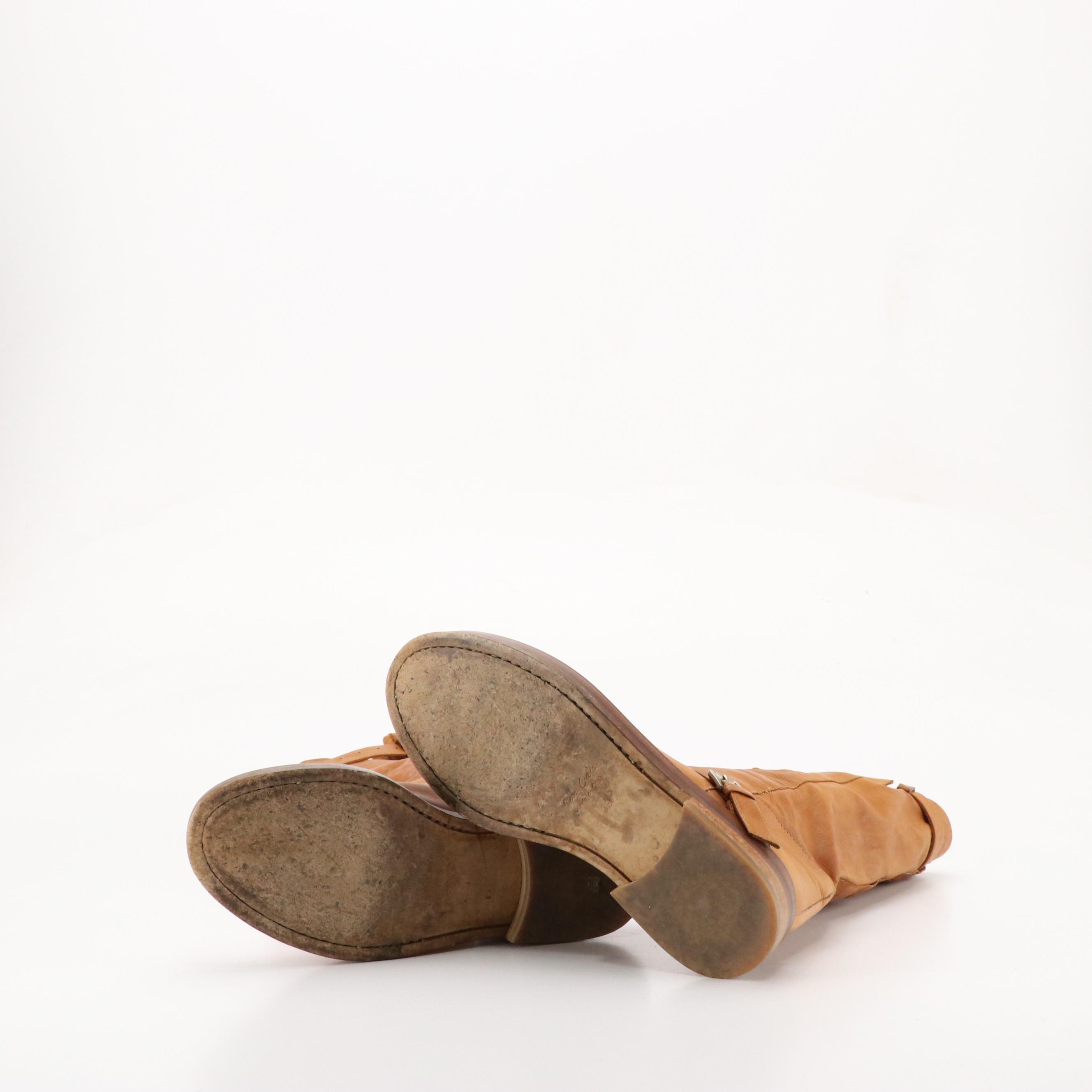 Ann Demeulemeester Mid-Calf and Henry Beguelin Riding Boots in Leather