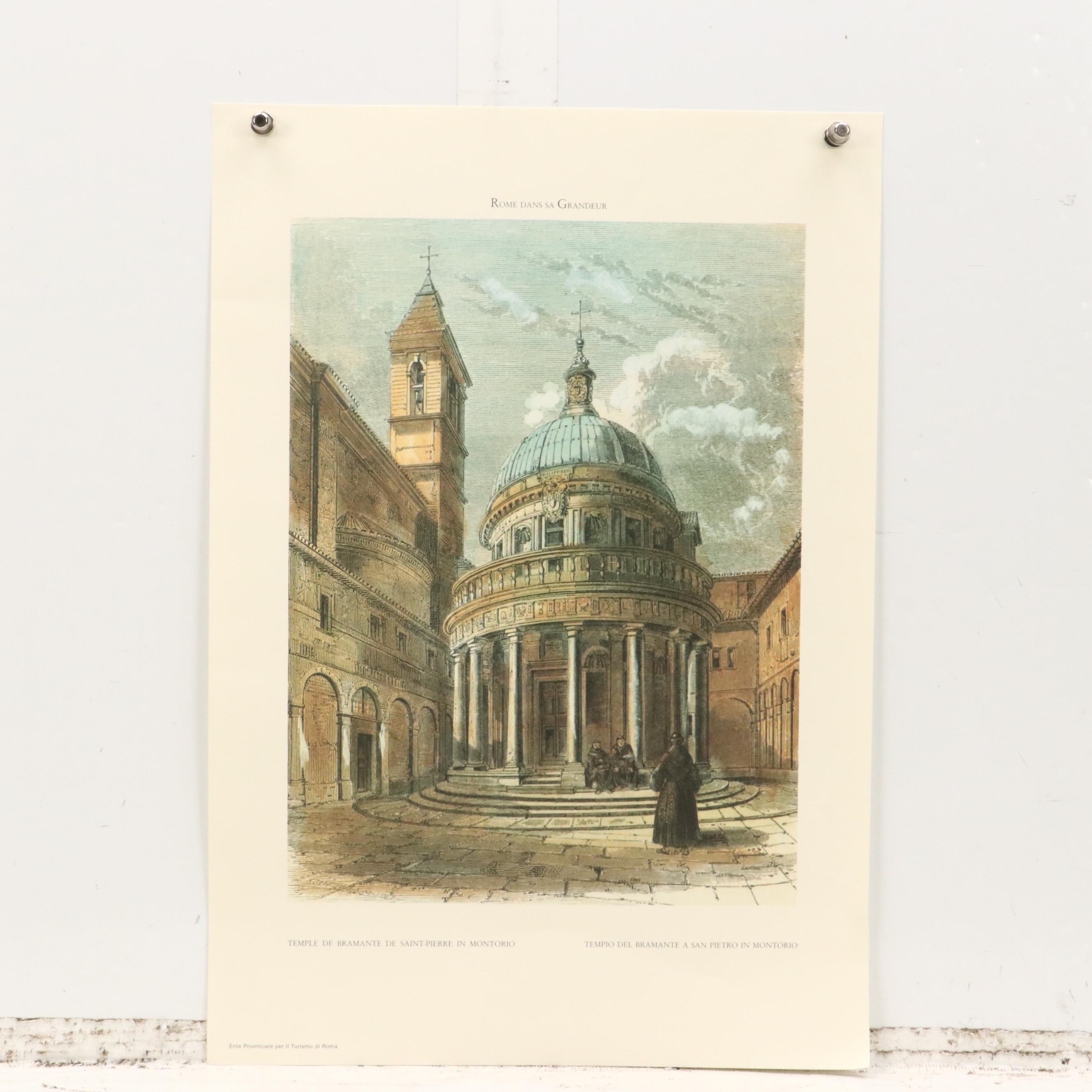 Portfolio of Offset Lithographs "Rome Dans Sa Grandeur" and Other Print