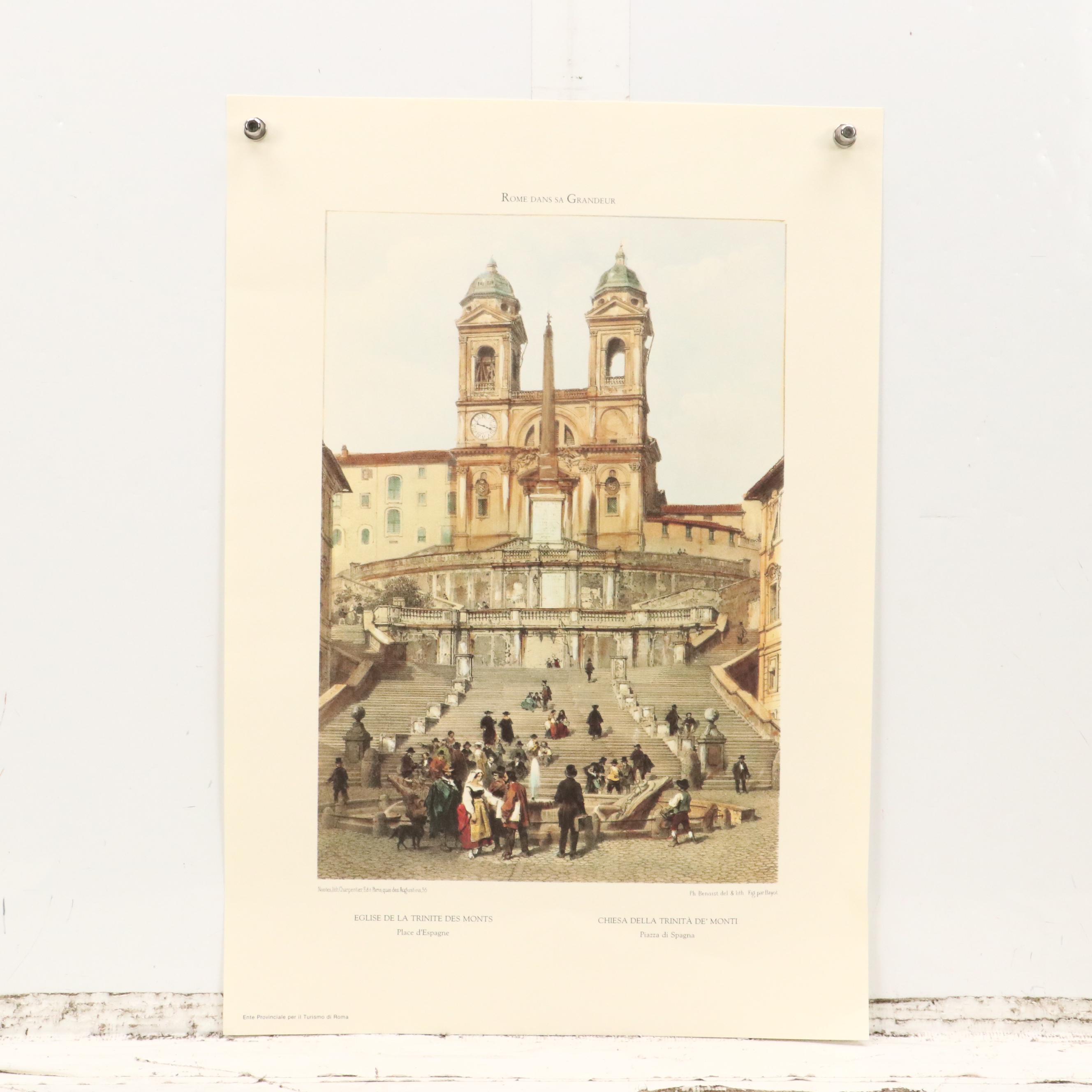 Portfolio of Offset Lithographs "Rome Dans Sa Grandeur" and Other Print