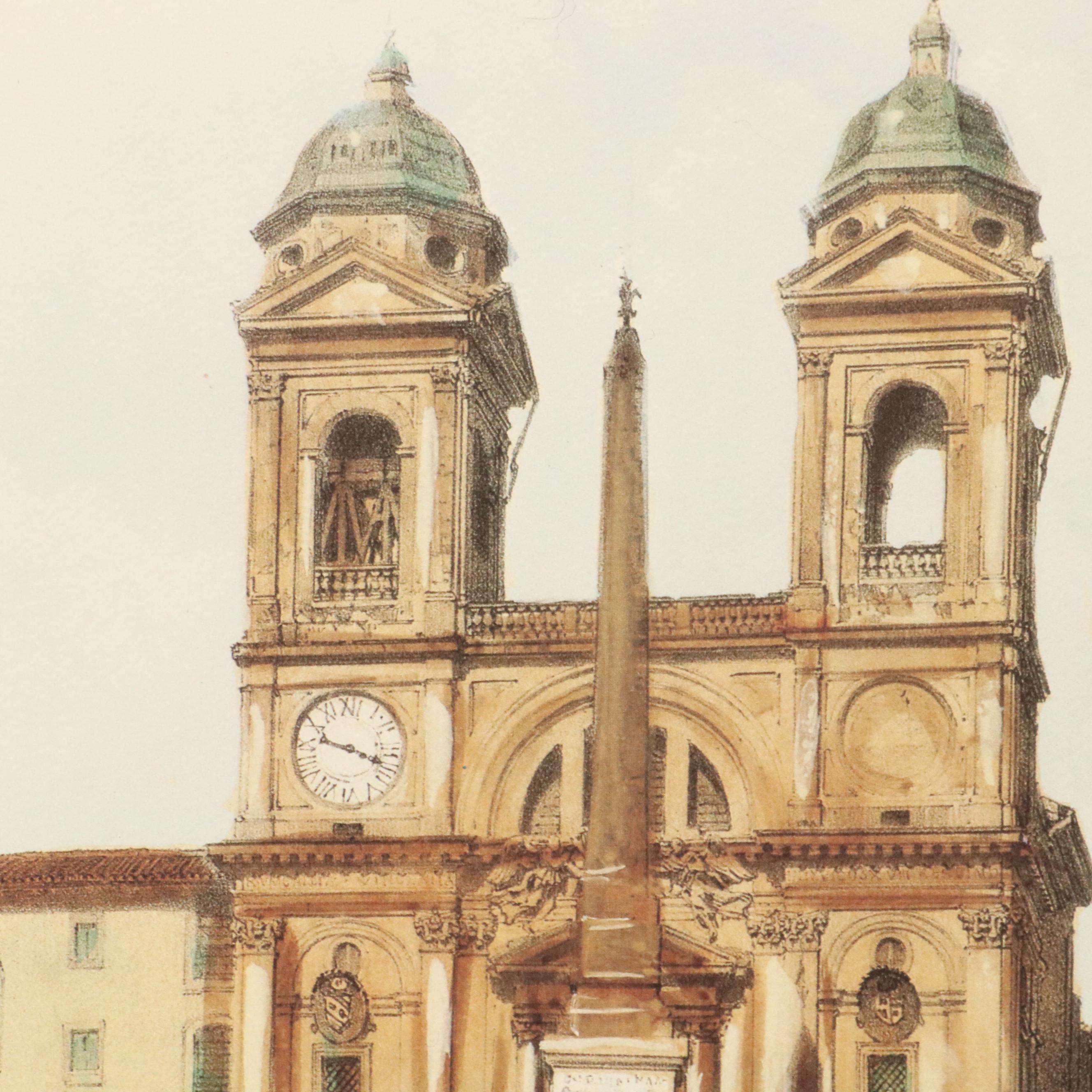 Portfolio of Offset Lithographs "Rome Dans Sa Grandeur" and Other Print