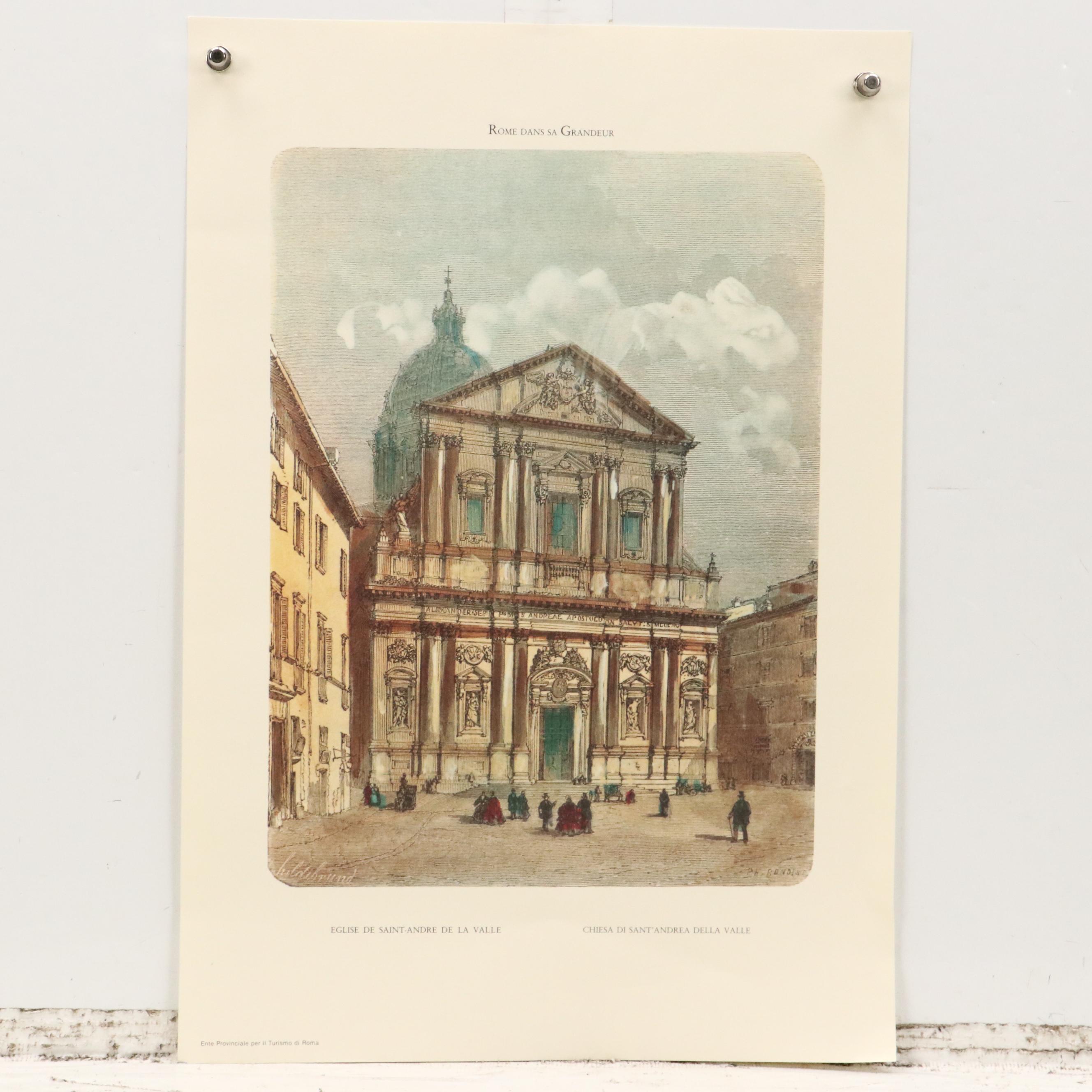Portfolio of Offset Lithographs "Rome Dans Sa Grandeur" and Other Print