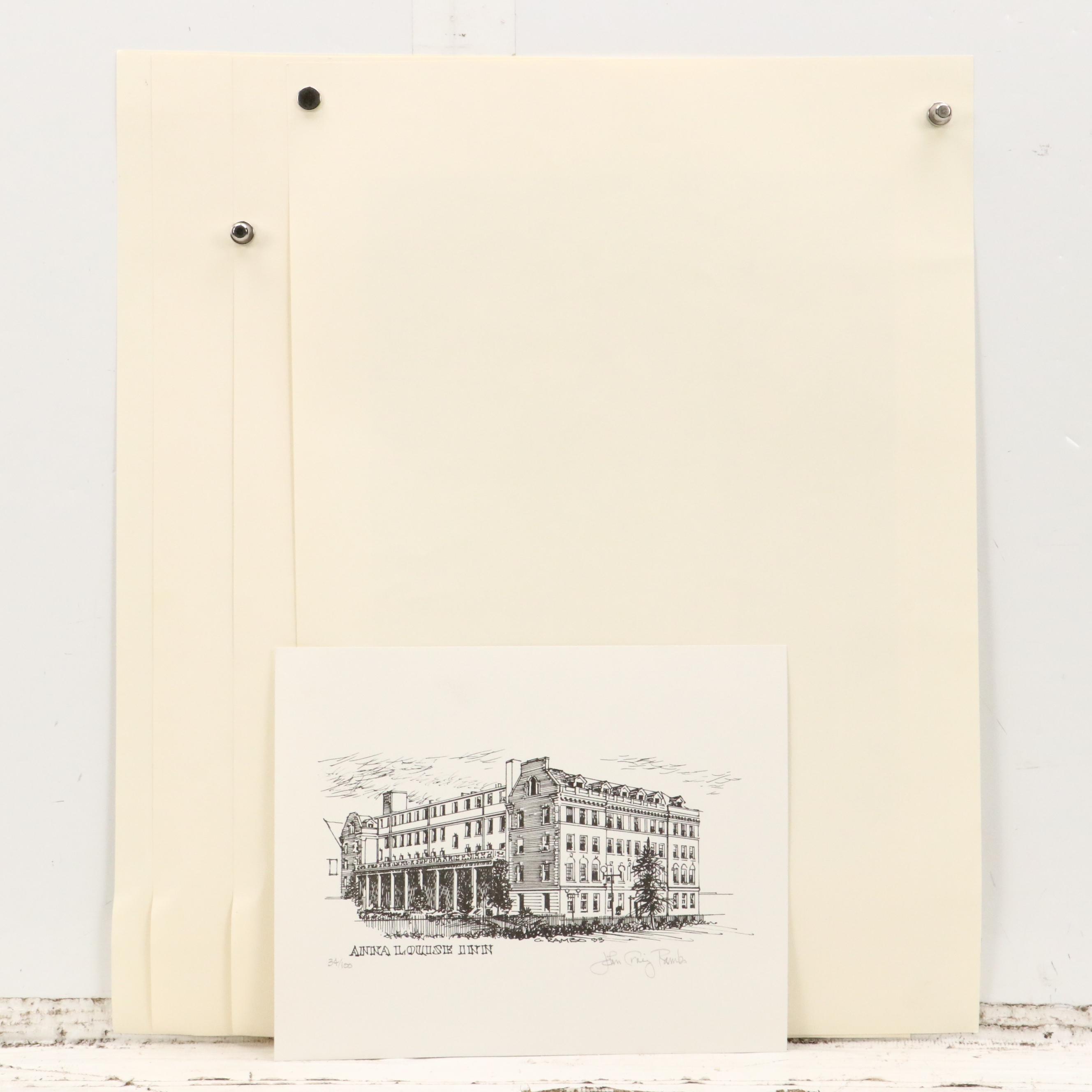 Portfolio of Offset Lithographs "Rome Dans Sa Grandeur" and Other Print