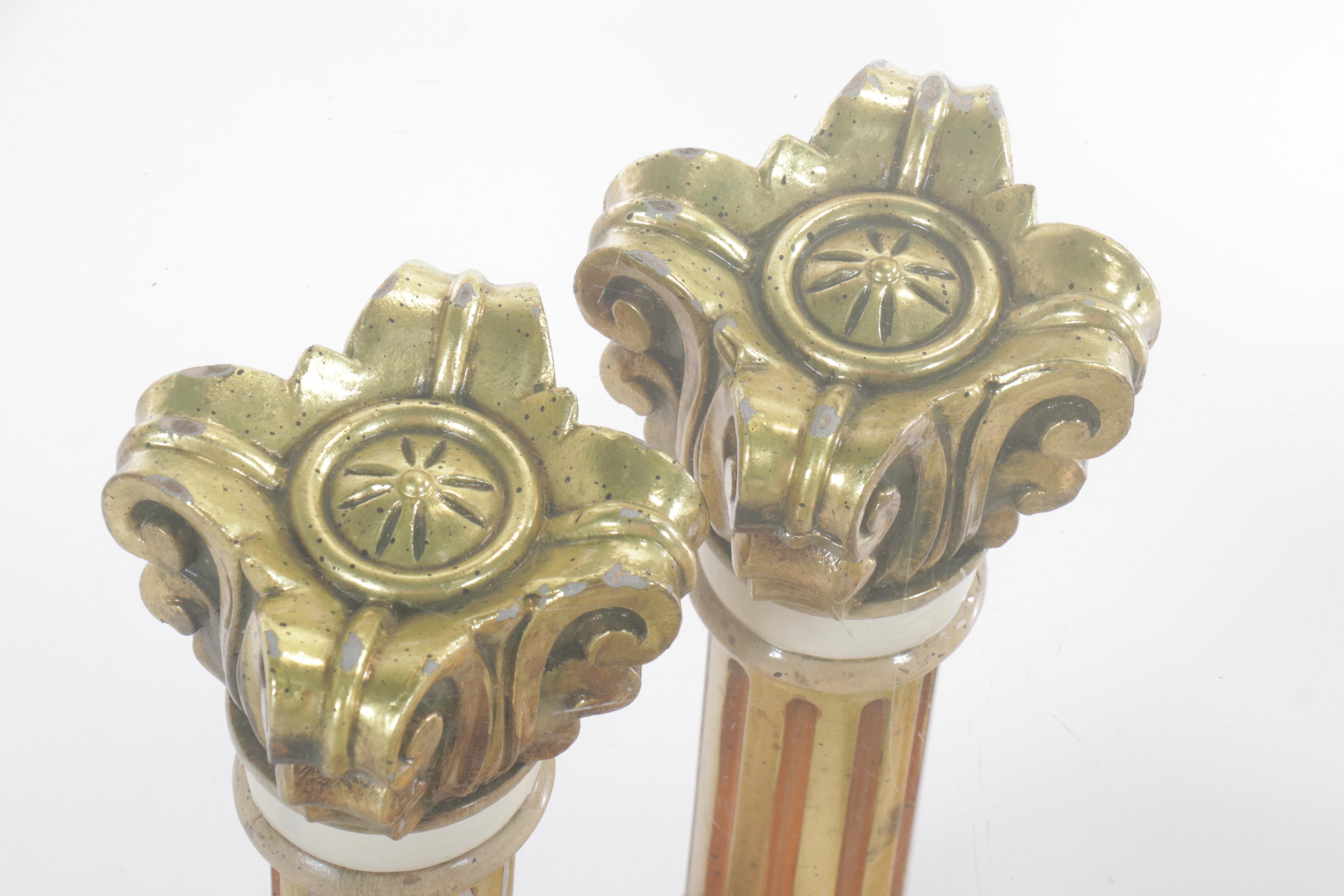 Hollywood Regency Glass Top Parcel Gilt Coffee Table, Mid to Late 20th Century