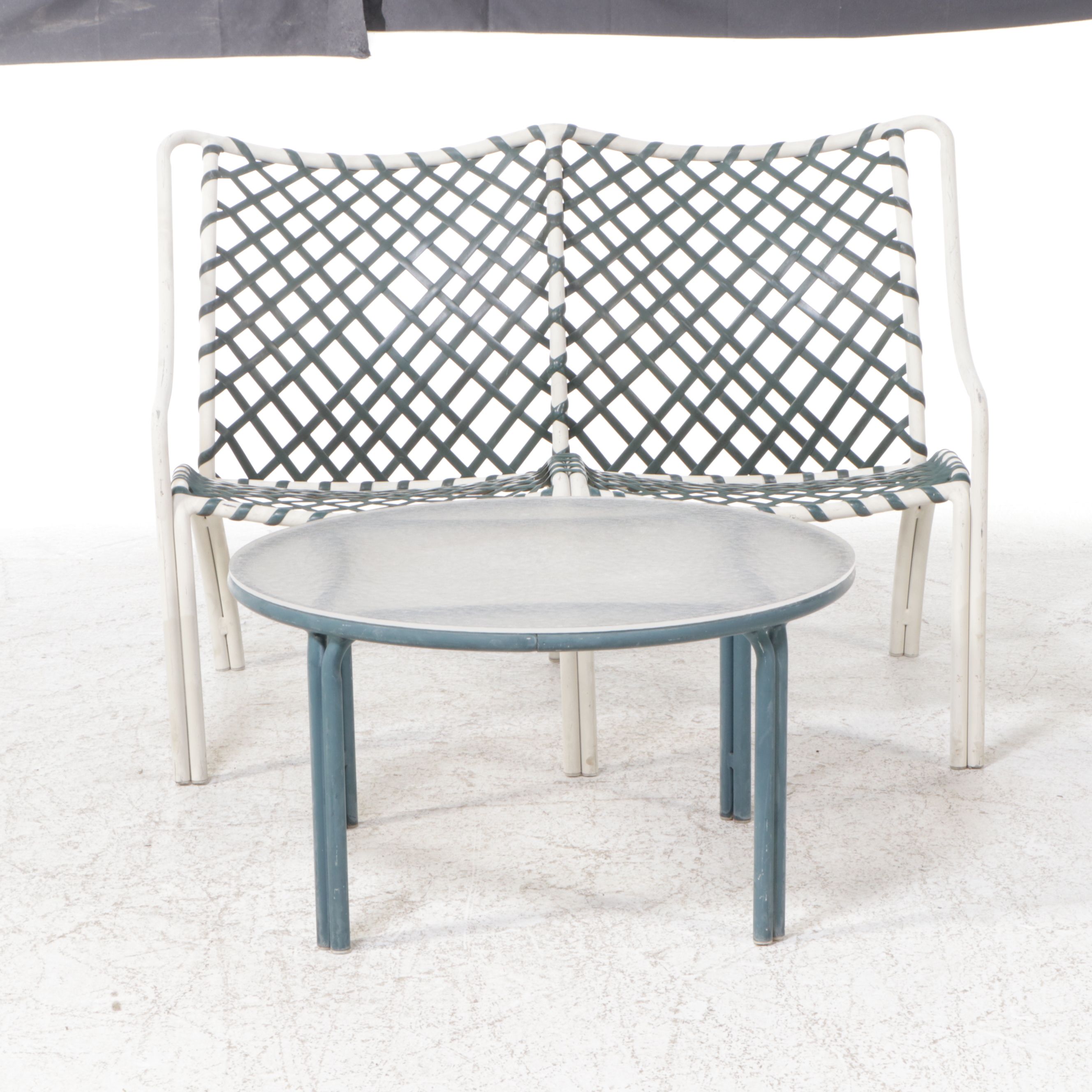 Brown Jordan "Tamiami" Settee and Coffee Table