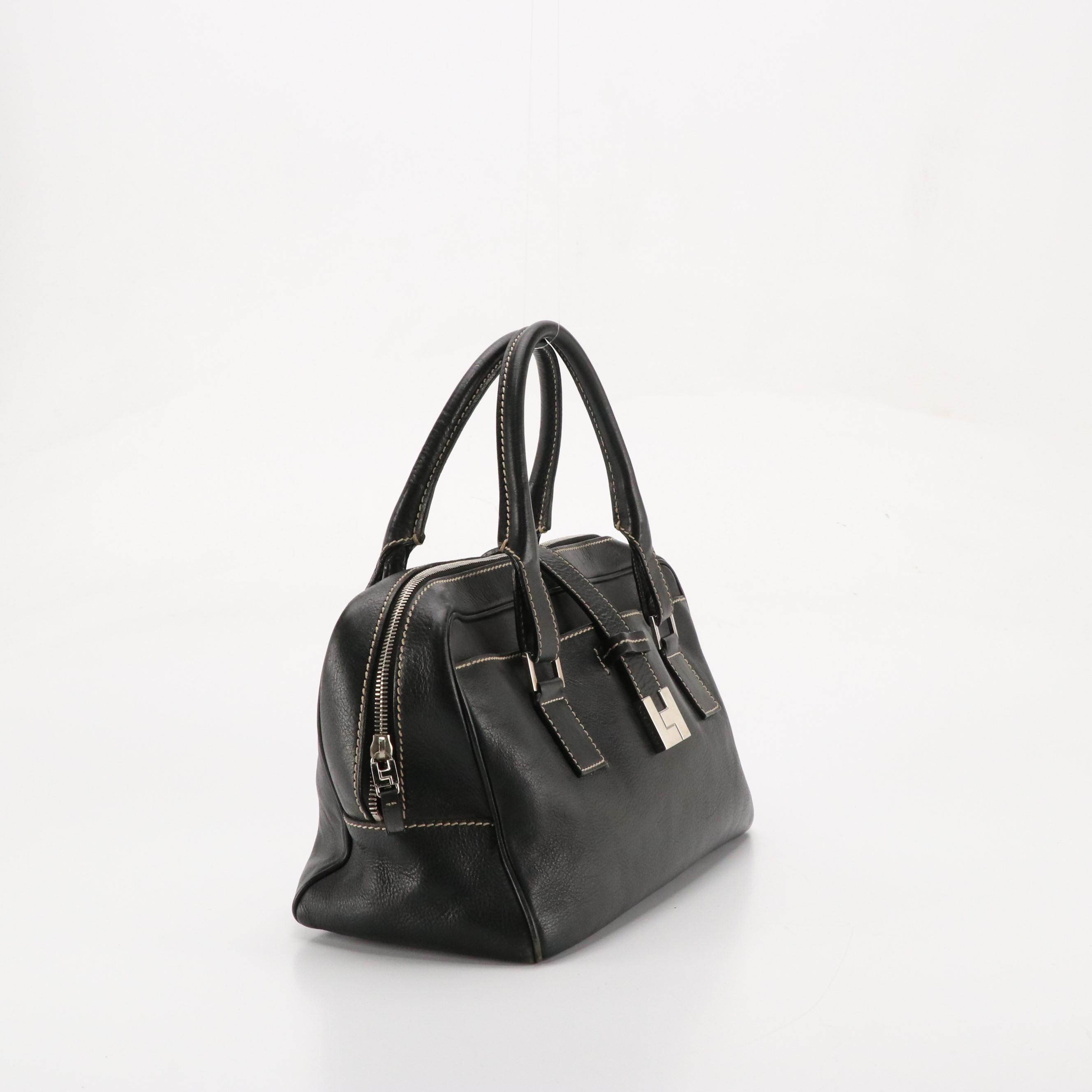 Lambertson Truex Handbag in Black Leather