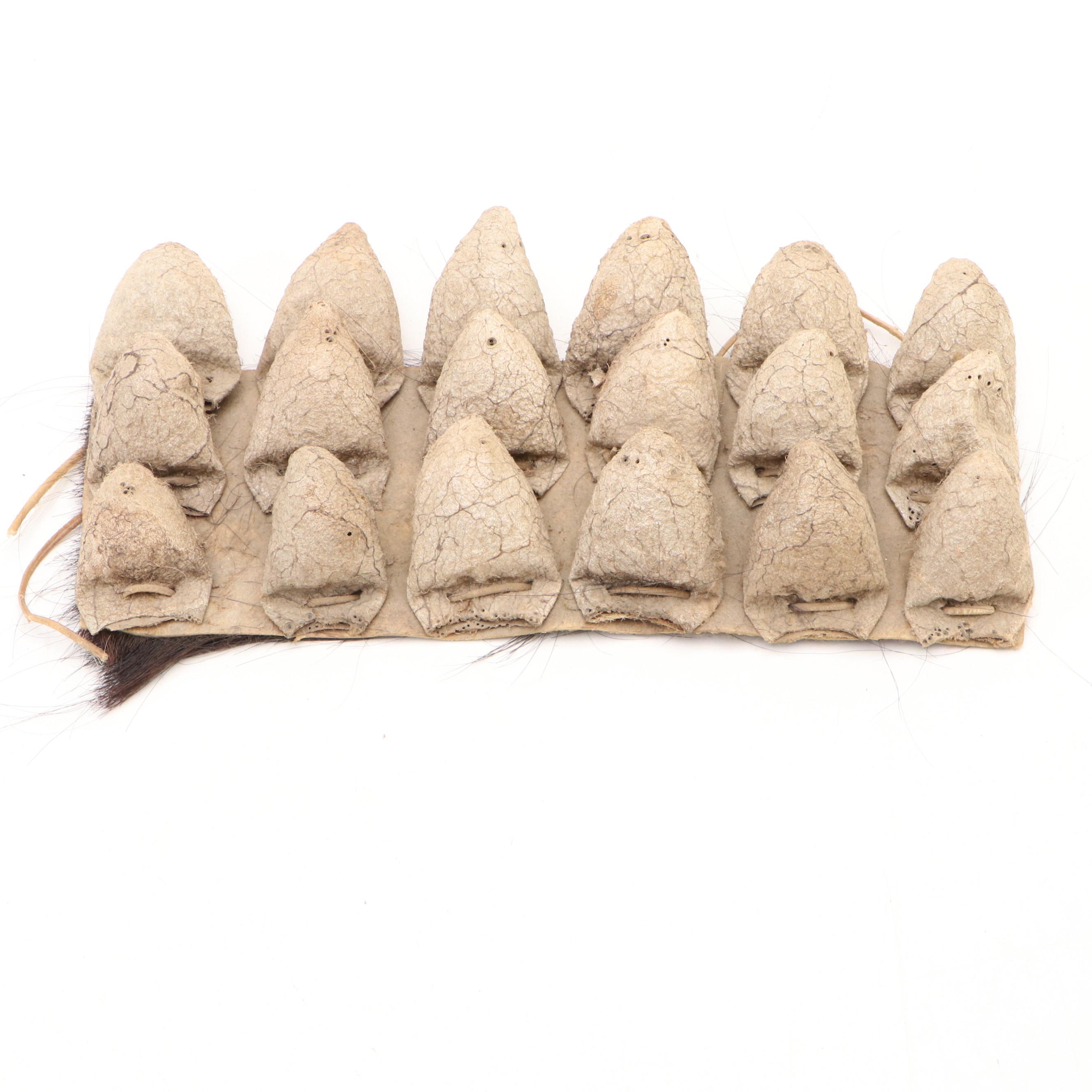 Zulu "Mahfahlawani" Cocoon Ankle Rattles, Plains War Club, More, 20th C.