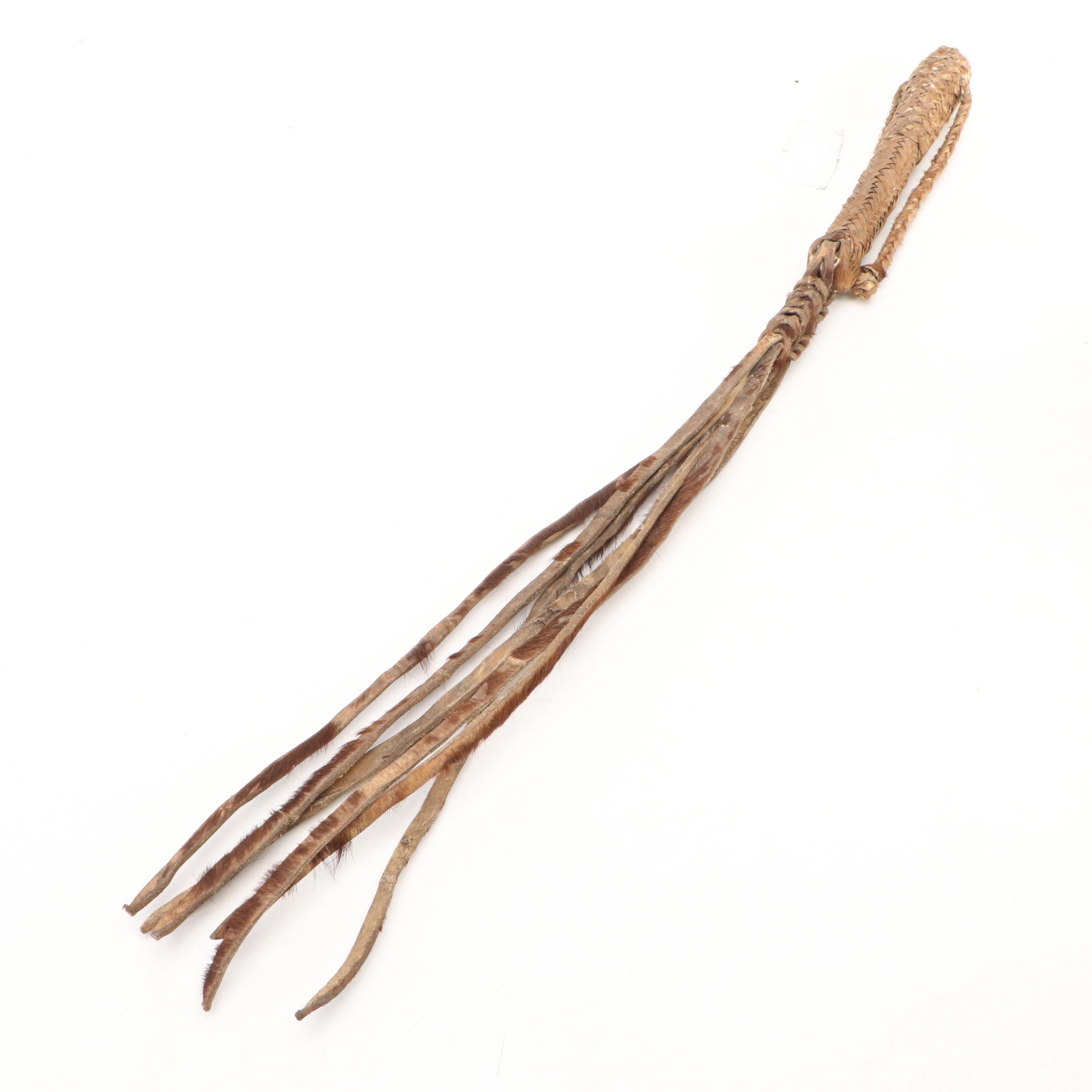 Zulu "Mahfahlawani" Cocoon Ankle Rattles, Plains War Club, More, 20th C.