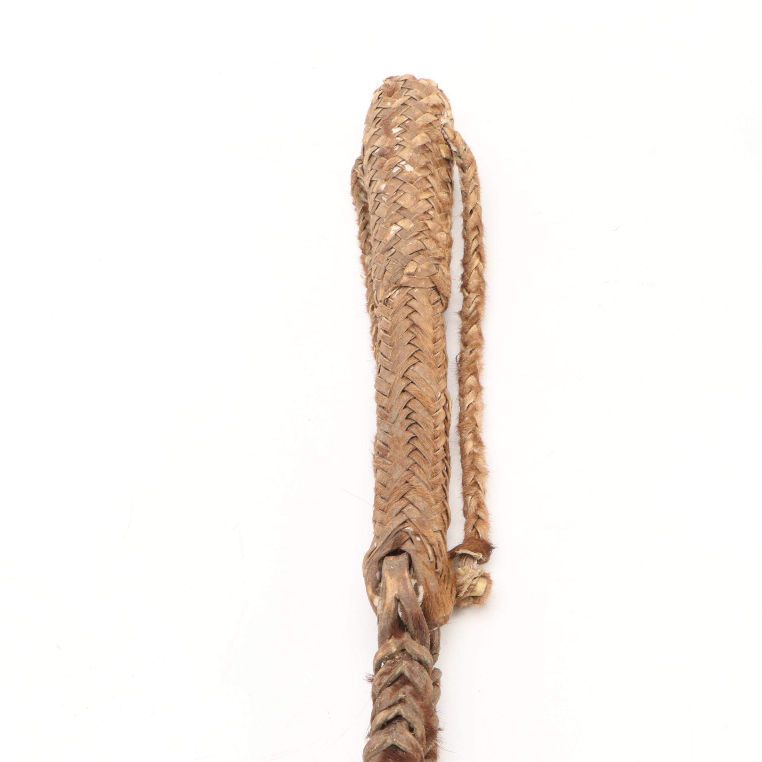 Zulu "Mahfahlawani" Cocoon Ankle Rattles, Plains War Club, More, 20th C.