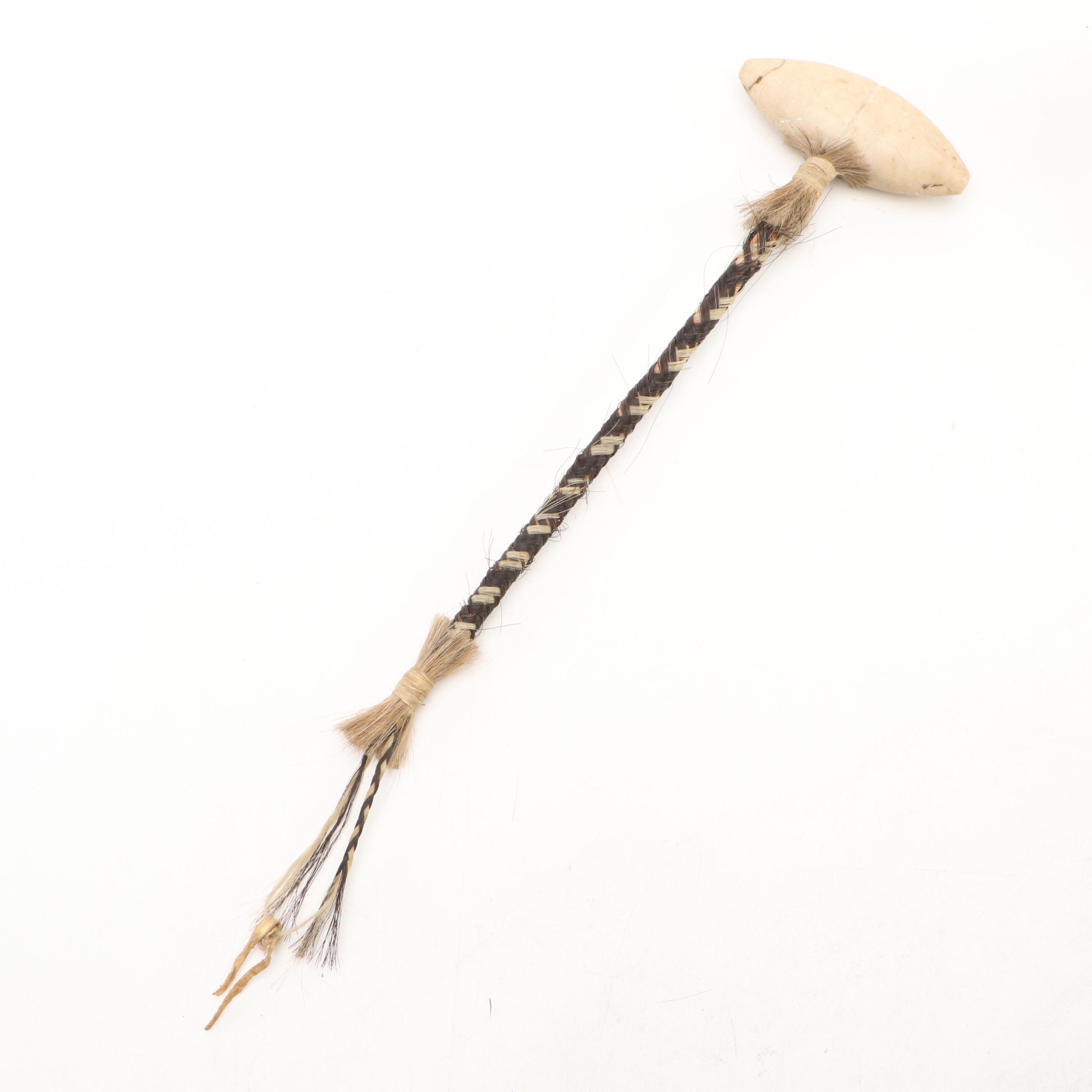 Zulu "Mahfahlawani" Cocoon Ankle Rattles, Plains War Club, More, 20th C.