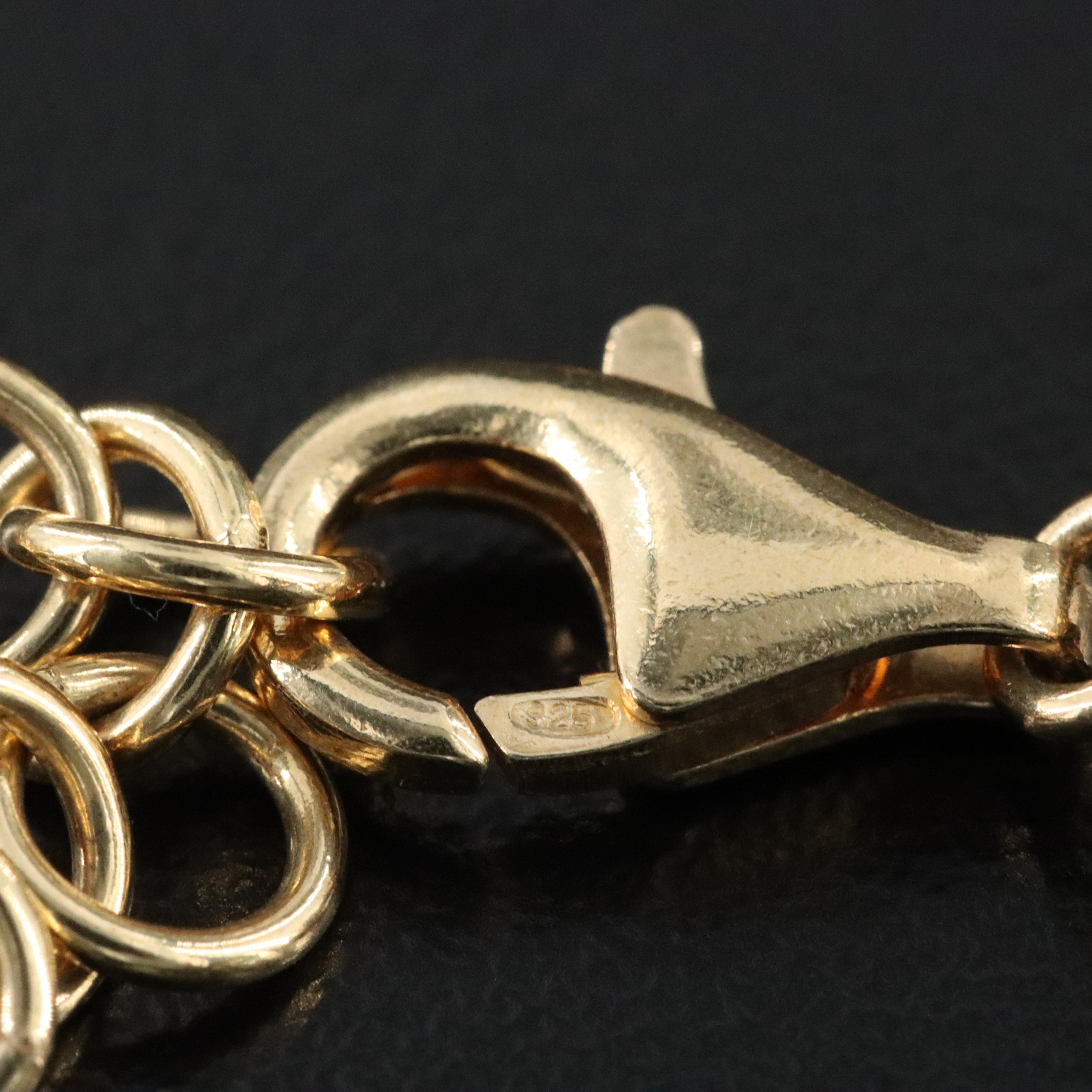 Italian Milor Sterling Popcorn Chain Necklace