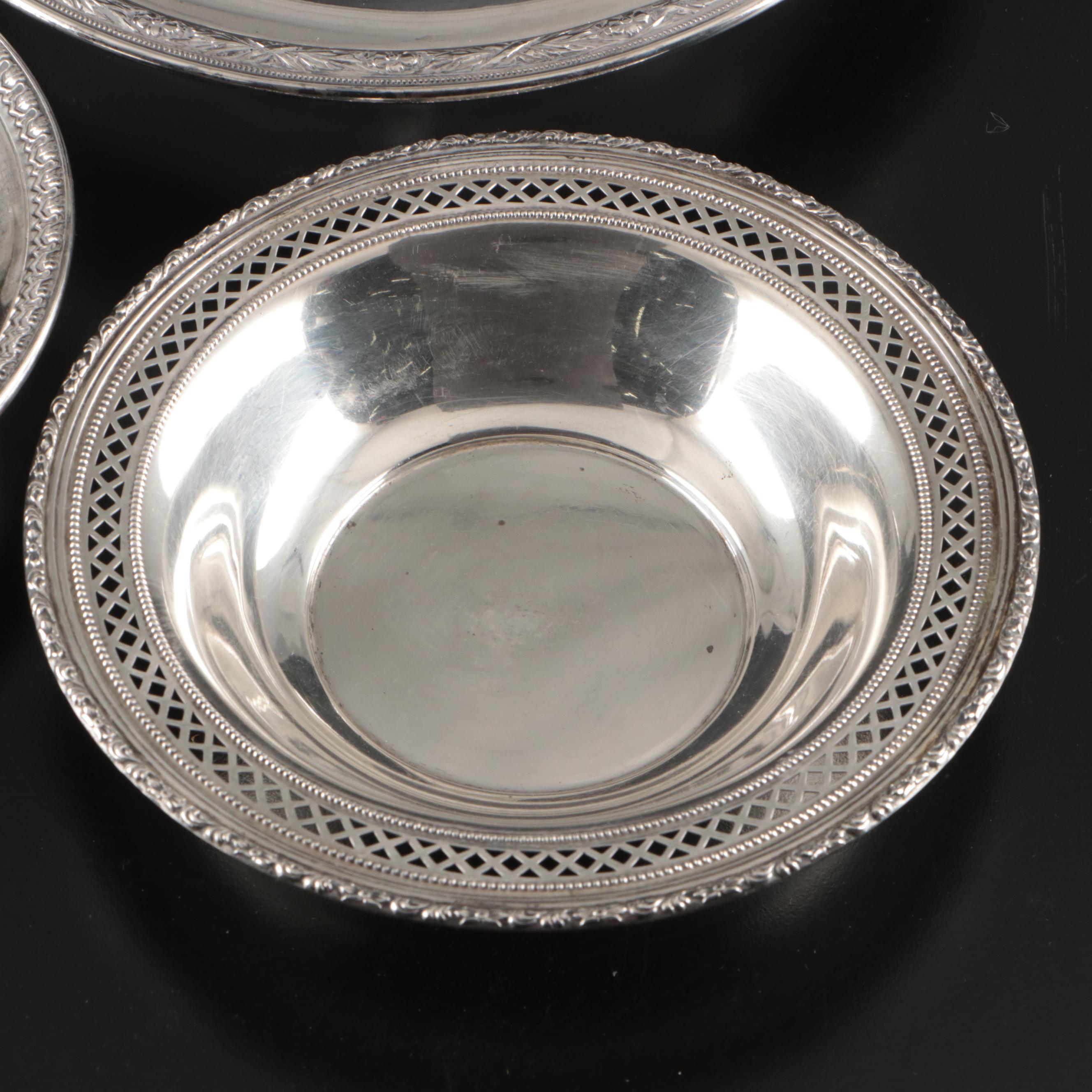 American Sterling Silver Bowls and Baby Spoon, Early to Mid 20th Century