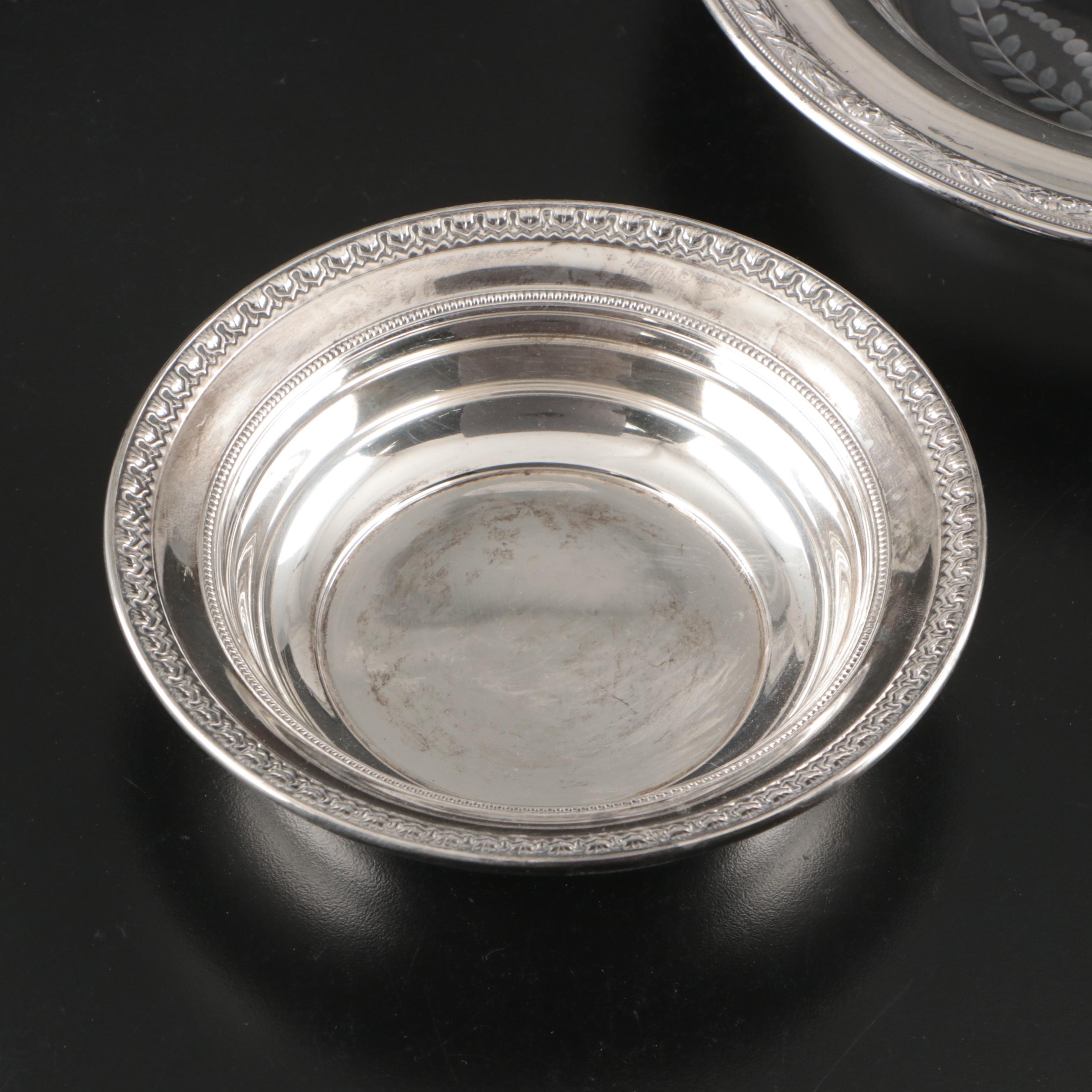 American Sterling Silver Bowls and Baby Spoon, Early to Mid 20th Century