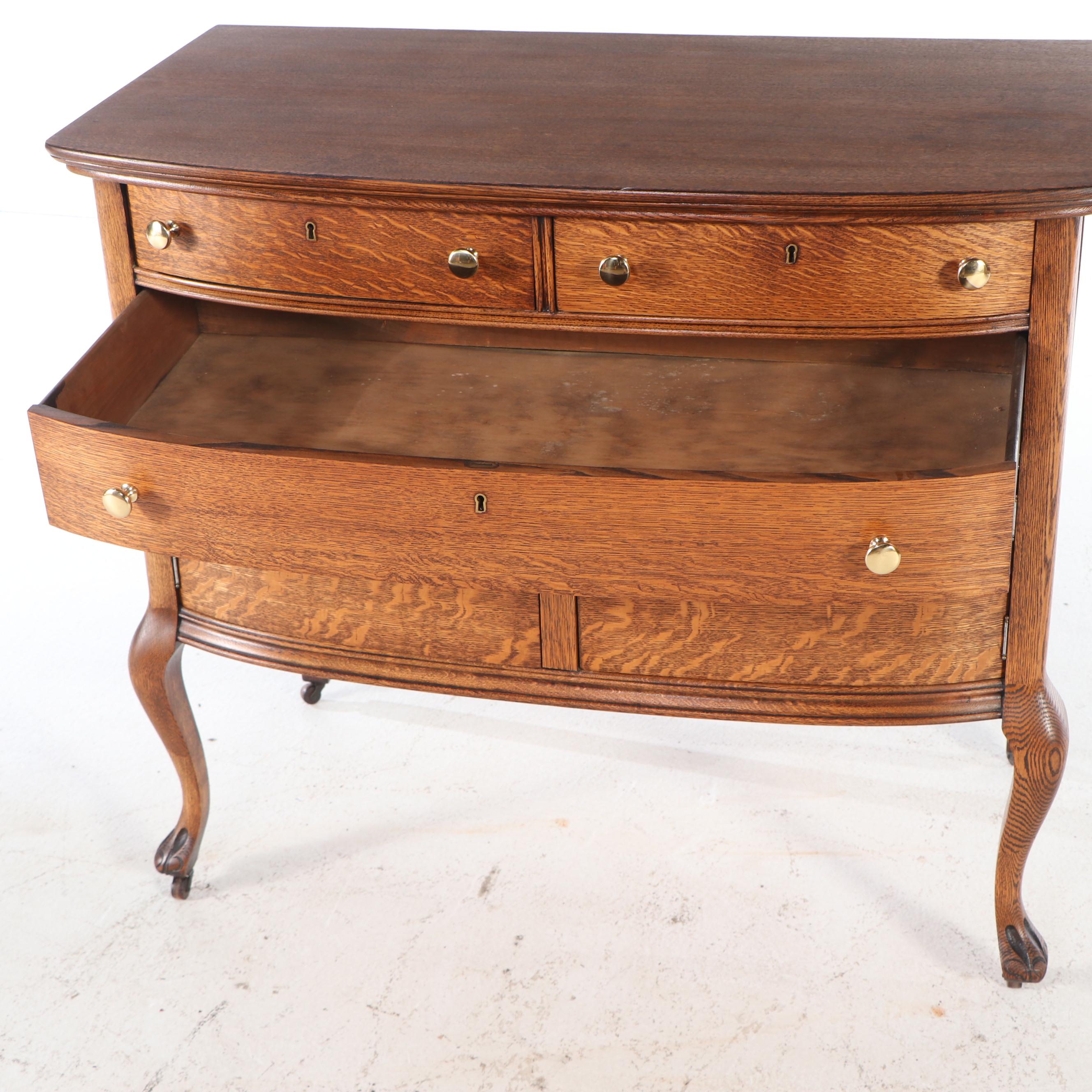 F&H "The Favorite Line" Victorian Style Oak Dresser