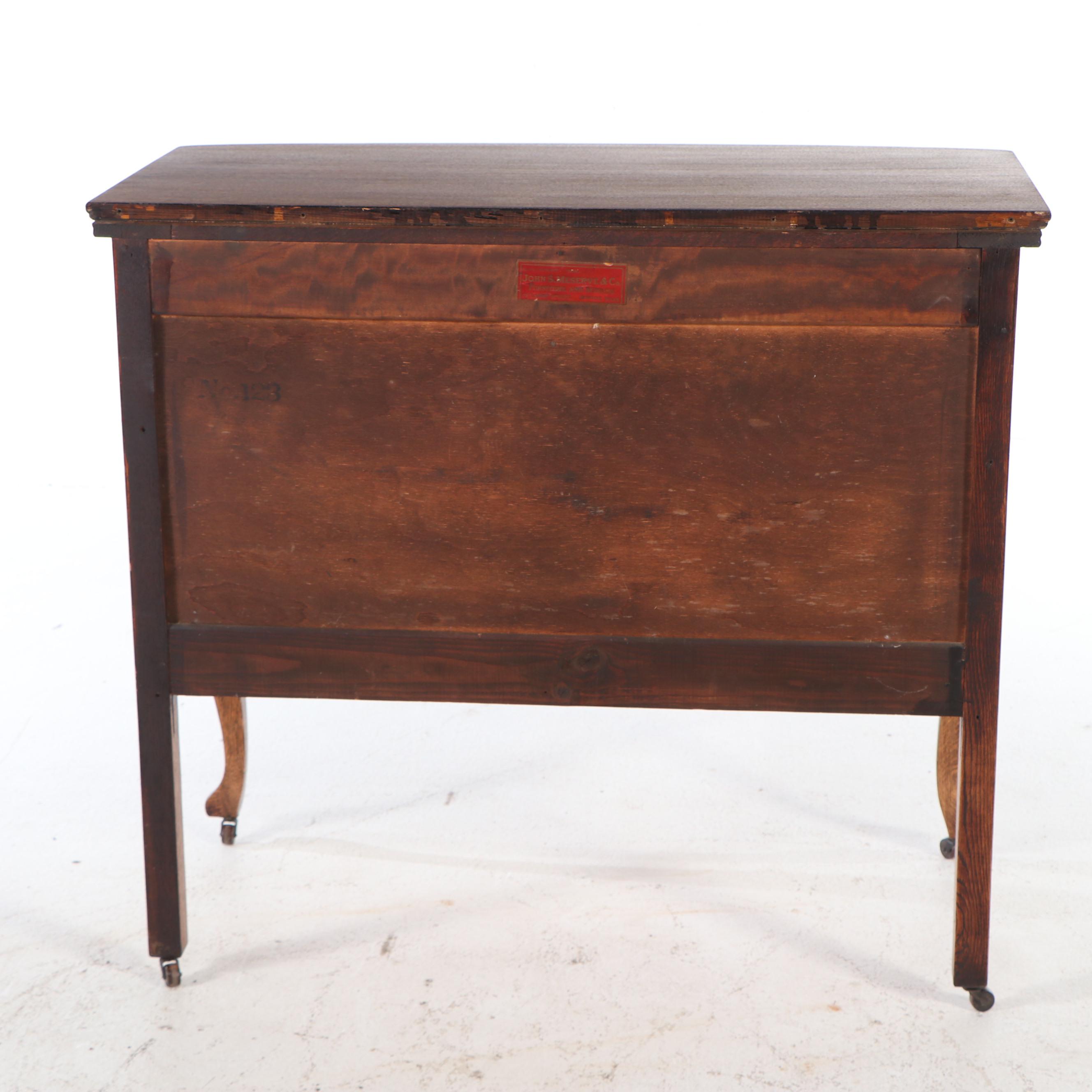 F&H "The Favorite Line" Victorian Style Oak Dresser