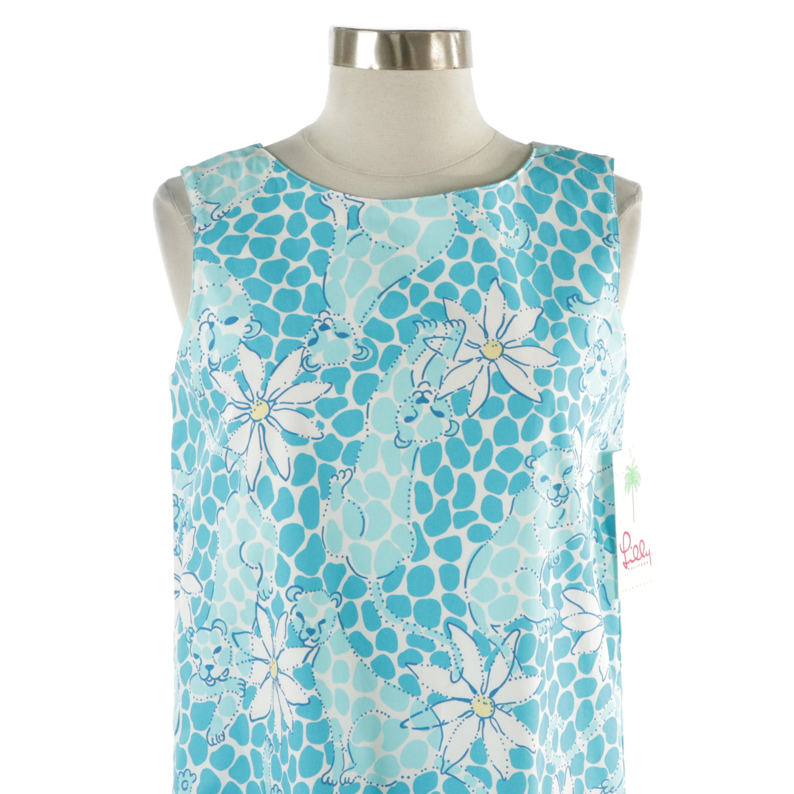 Lilly Pulitzer Printed Cotton Sleeveless Dress with Tag