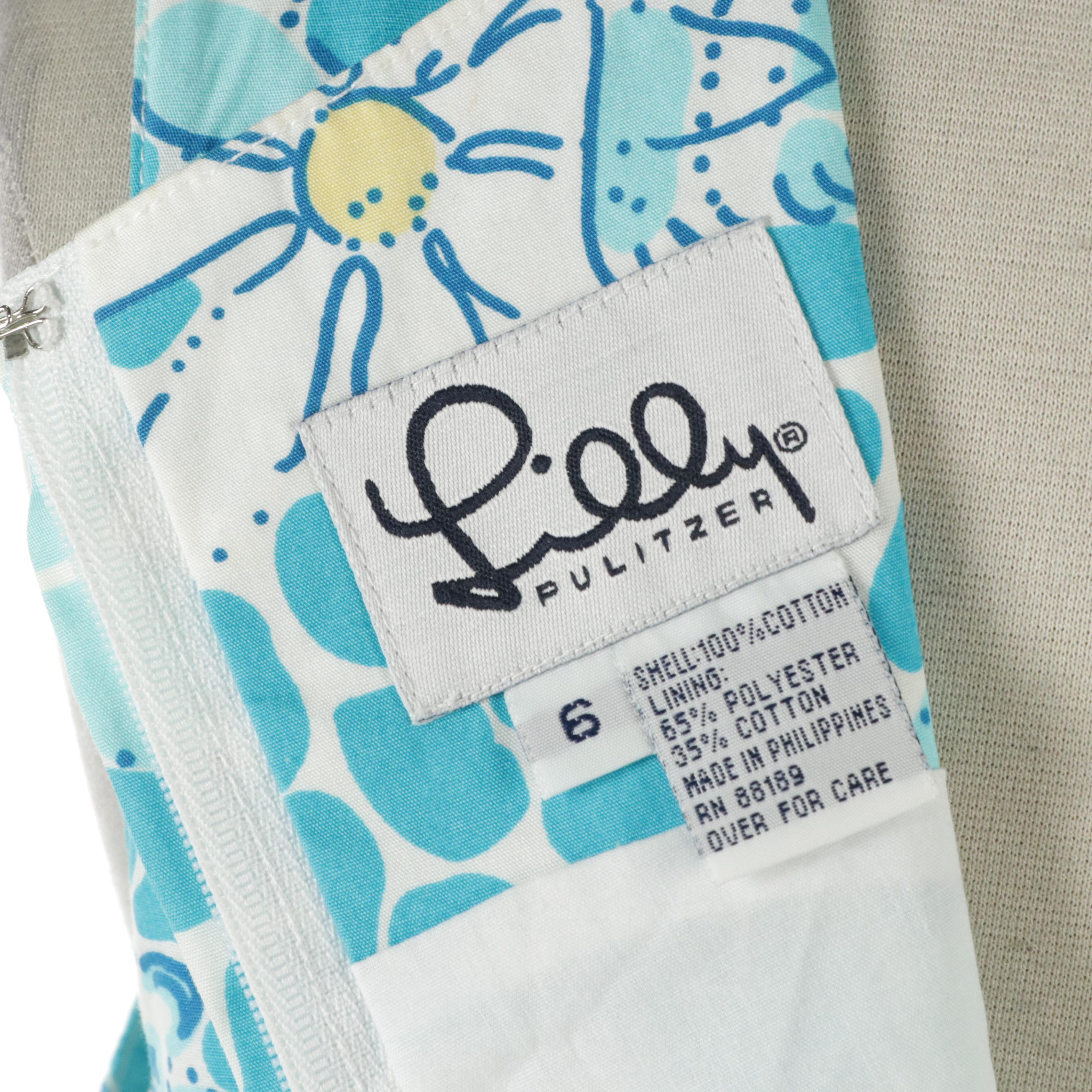 Lilly Pulitzer Printed Cotton Sleeveless Dress with Tag