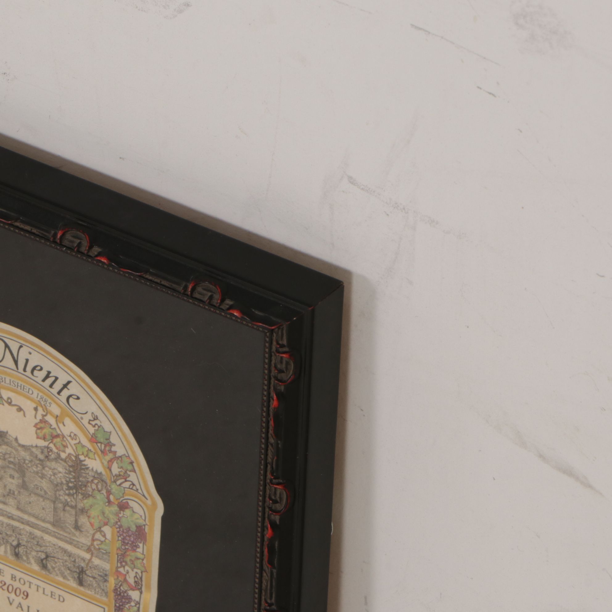 Framed "Far Niente" Cabernet Sauvignon Label & Other Wine Wall Decor