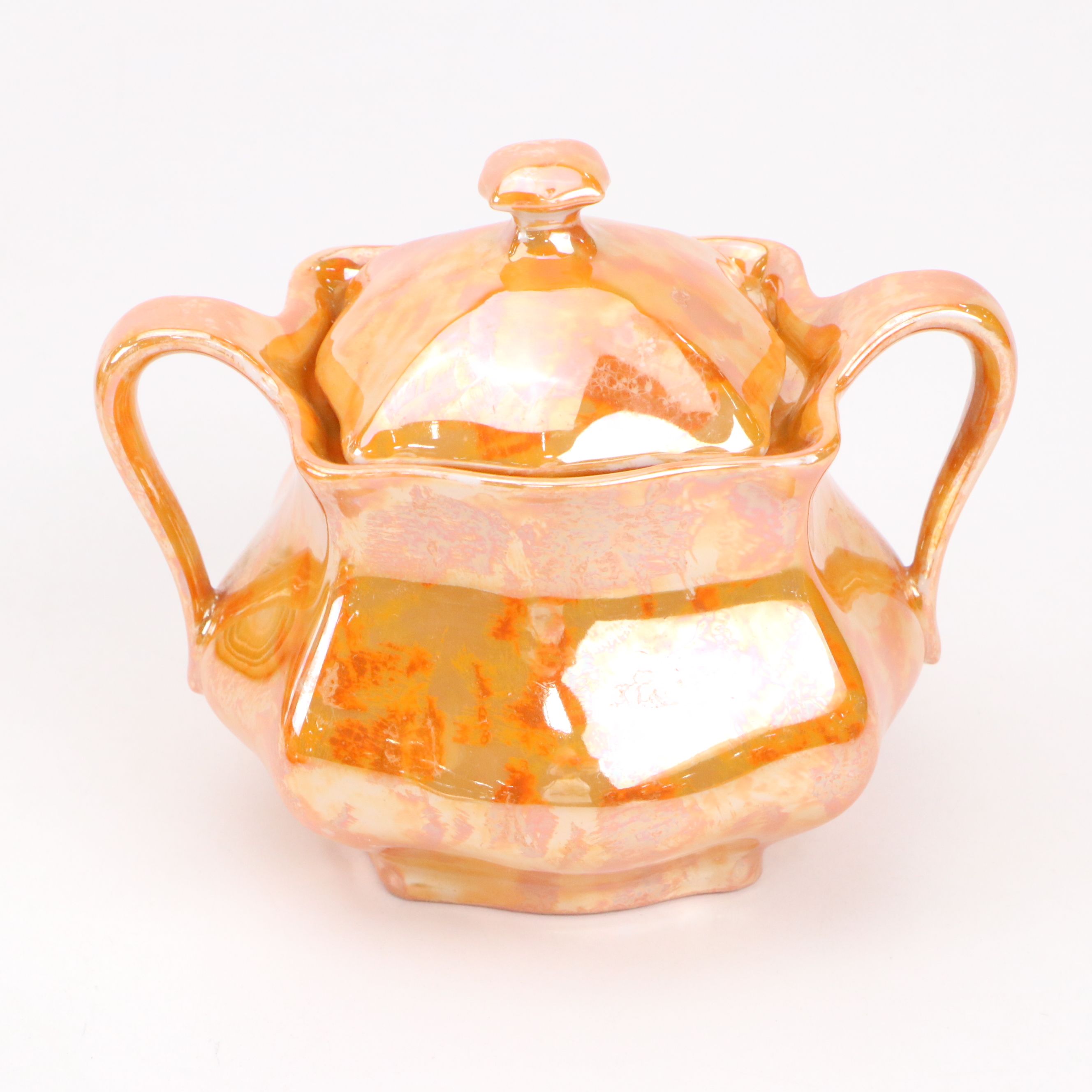 Japanese Takito Creamer and Sugar with Other Lusterware Dishes and Décor