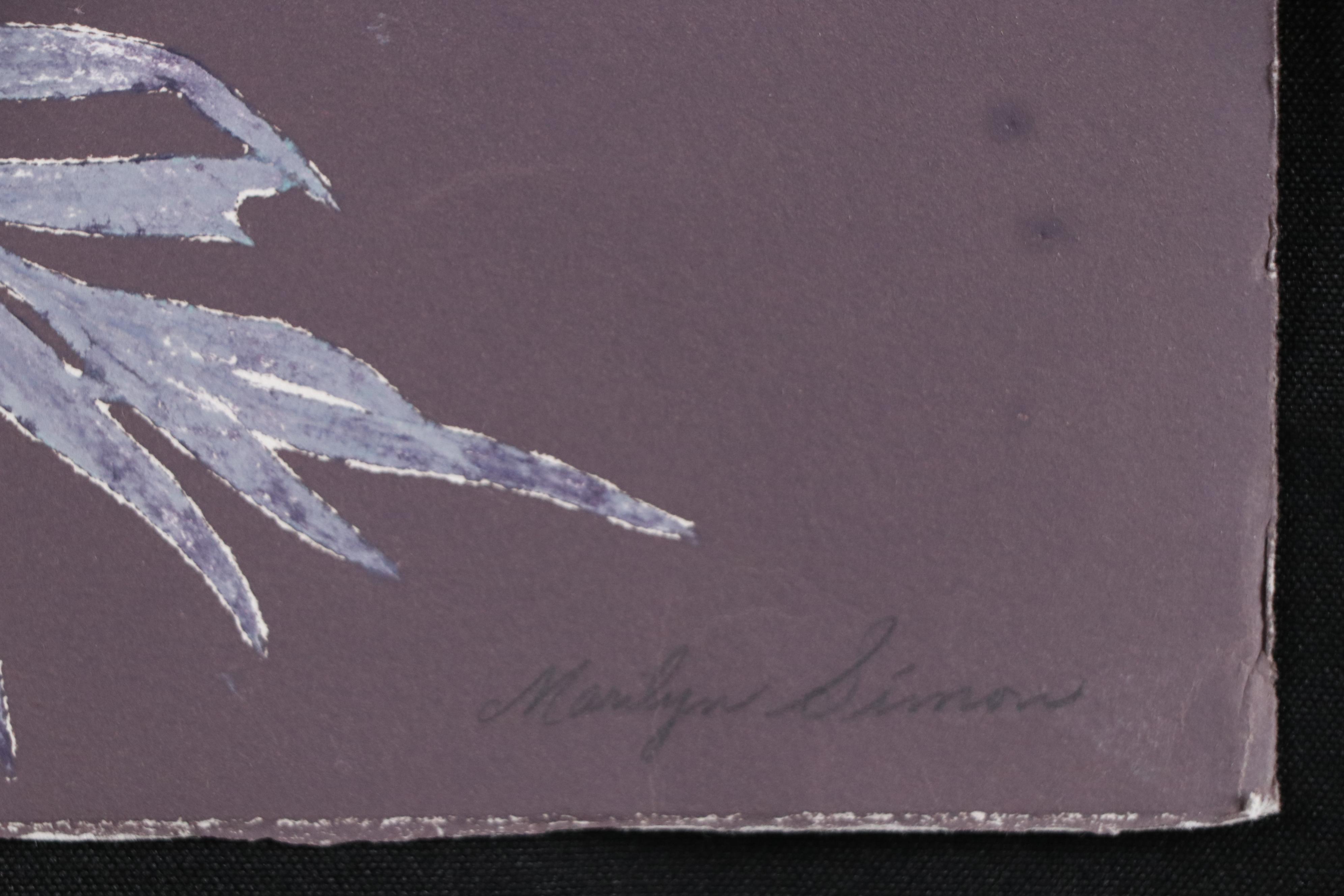 Marilyn Simon Monoprint Botanical Diptych, Late 20th Century