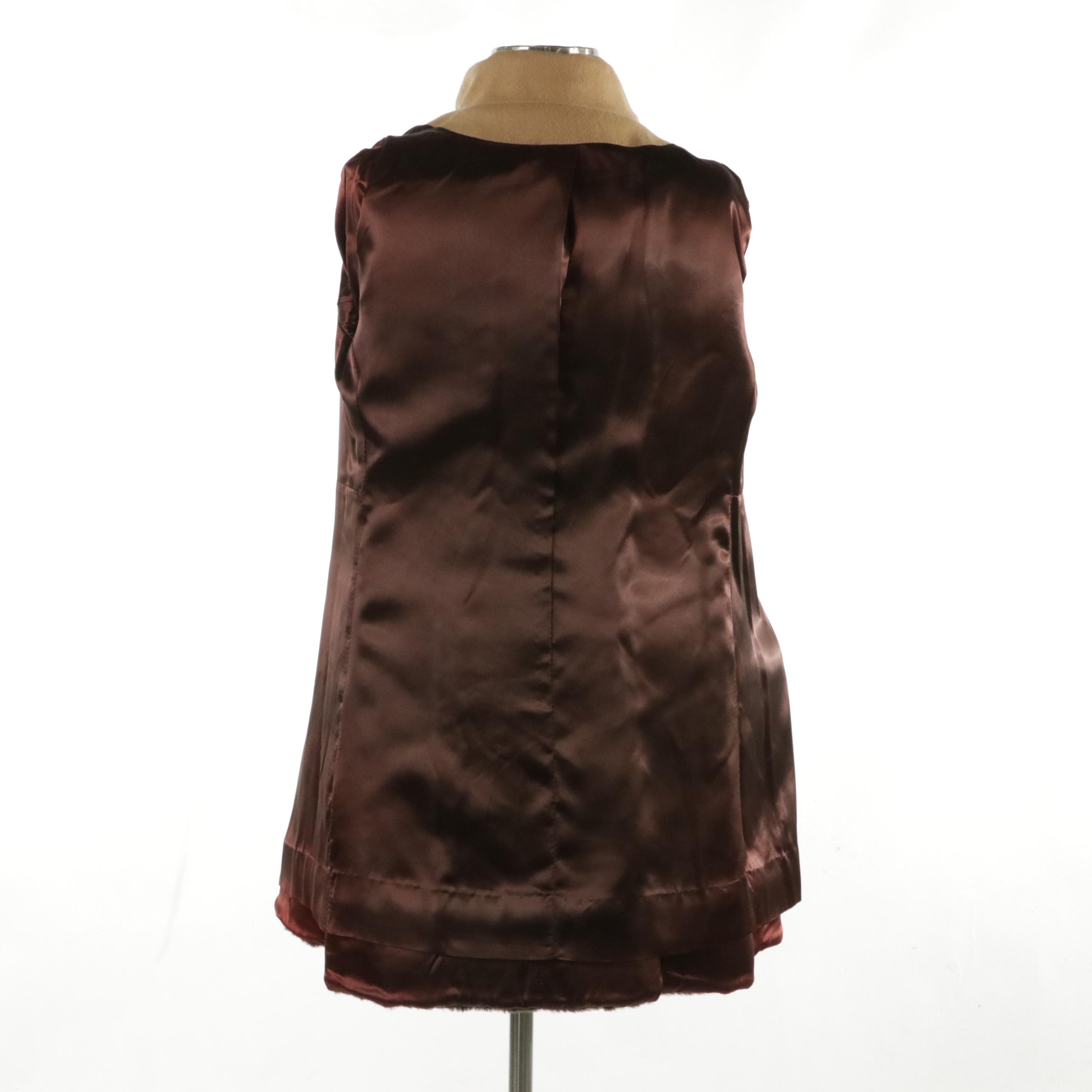 Country Pacer Vintage Wool Coat with Faux Fur Trim and Embroidered Detailing